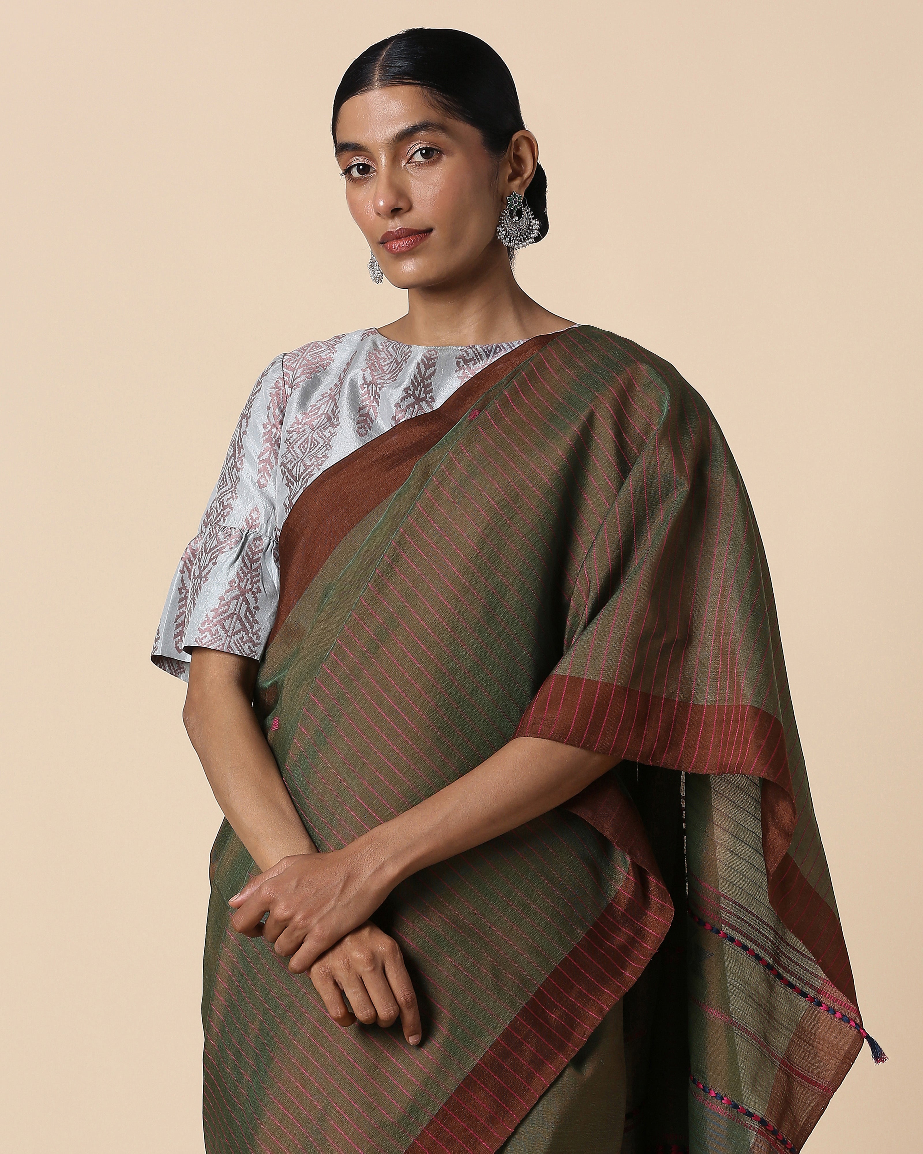 Mohita Bhujodi Extra Weft Cotton Silk Saree