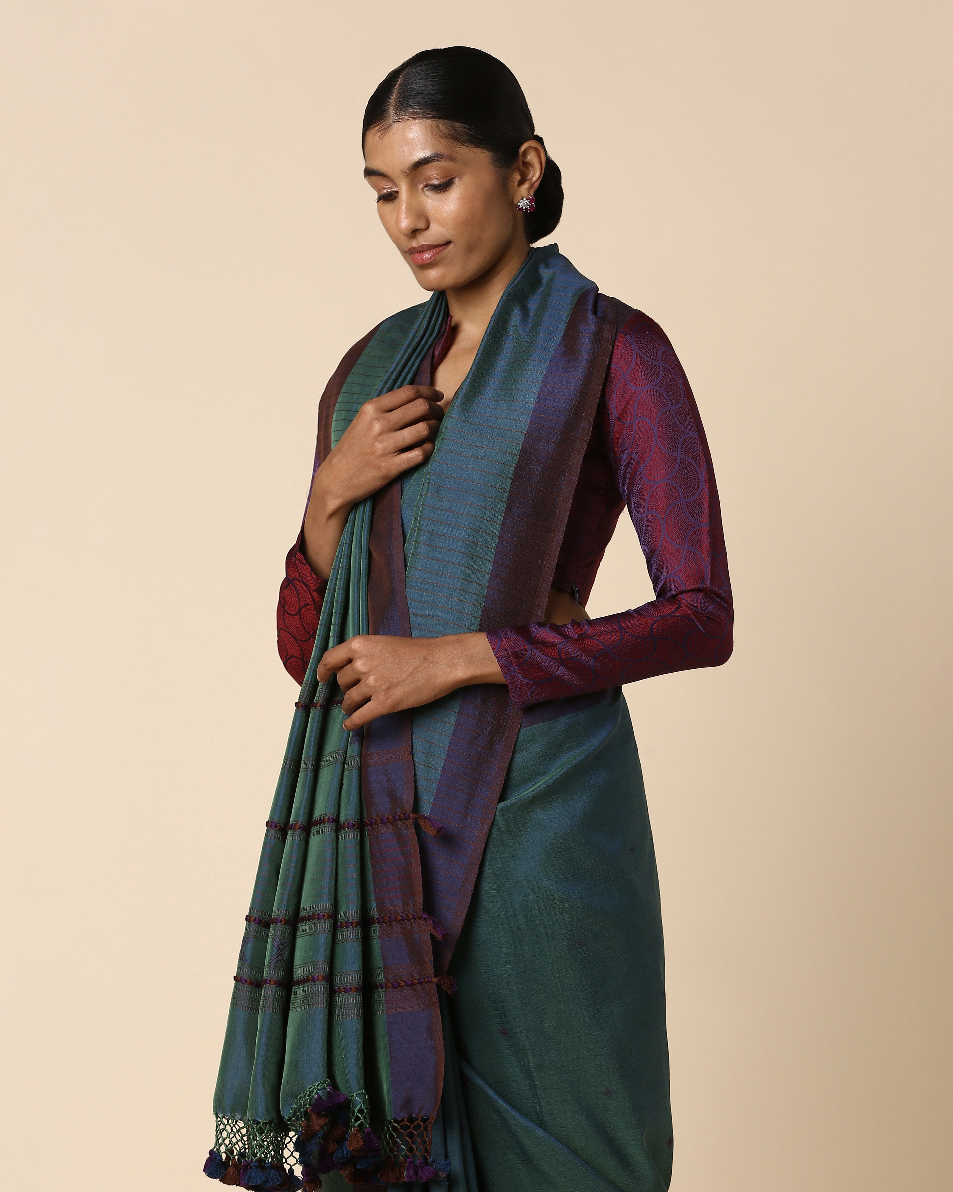 Mohita Bhujodi Extra Weft Cotton Silk Saree