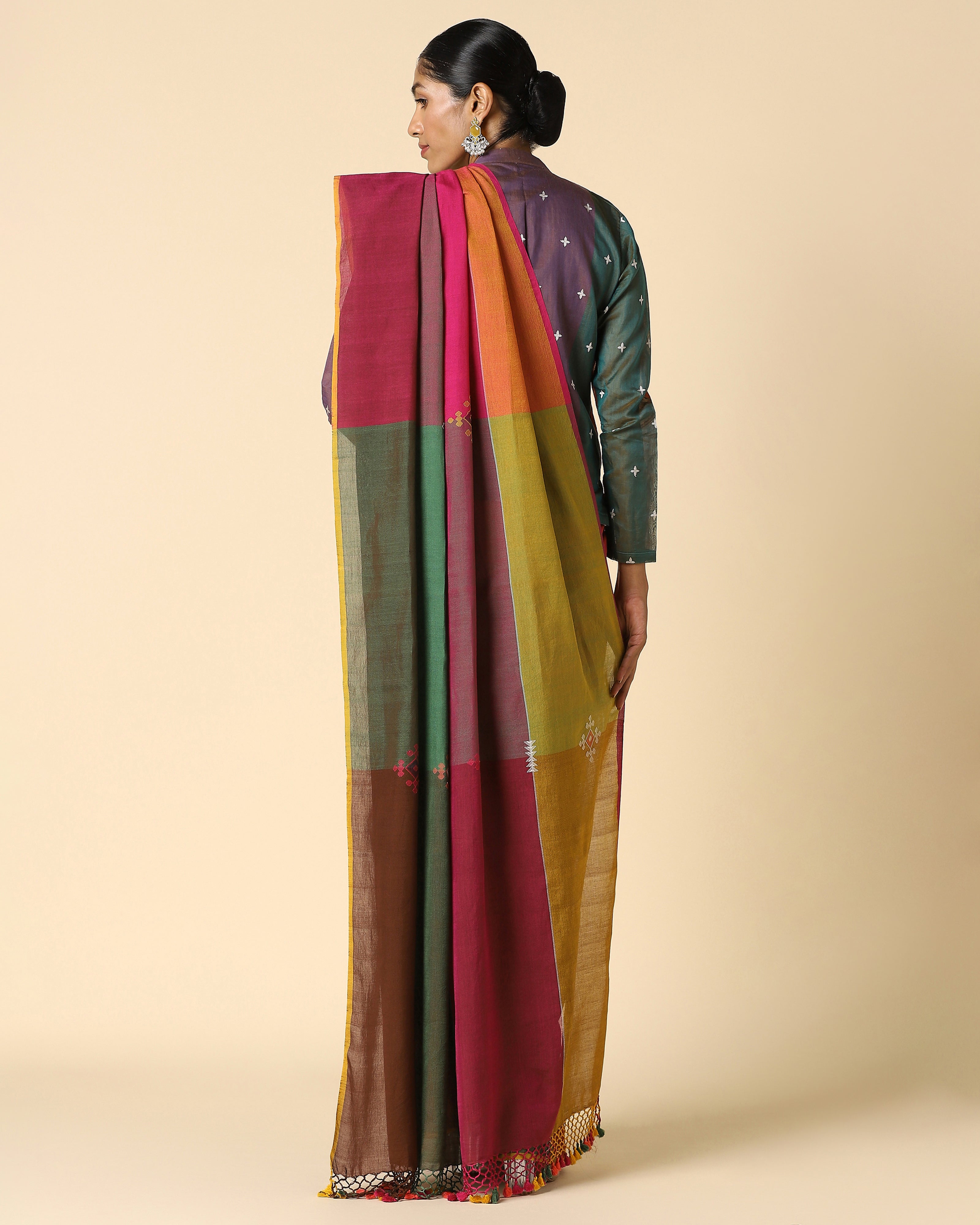 Reina Bhujodi Extra Weft Cotton Saree