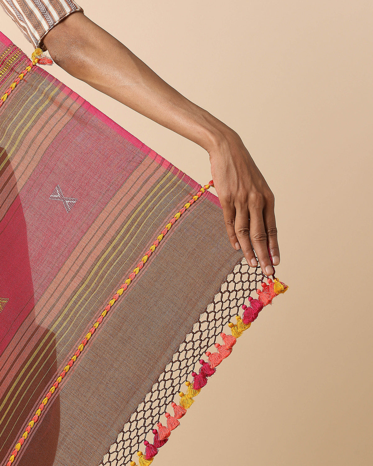 Mahir Bhujodi Extra Weft Cotton Saree