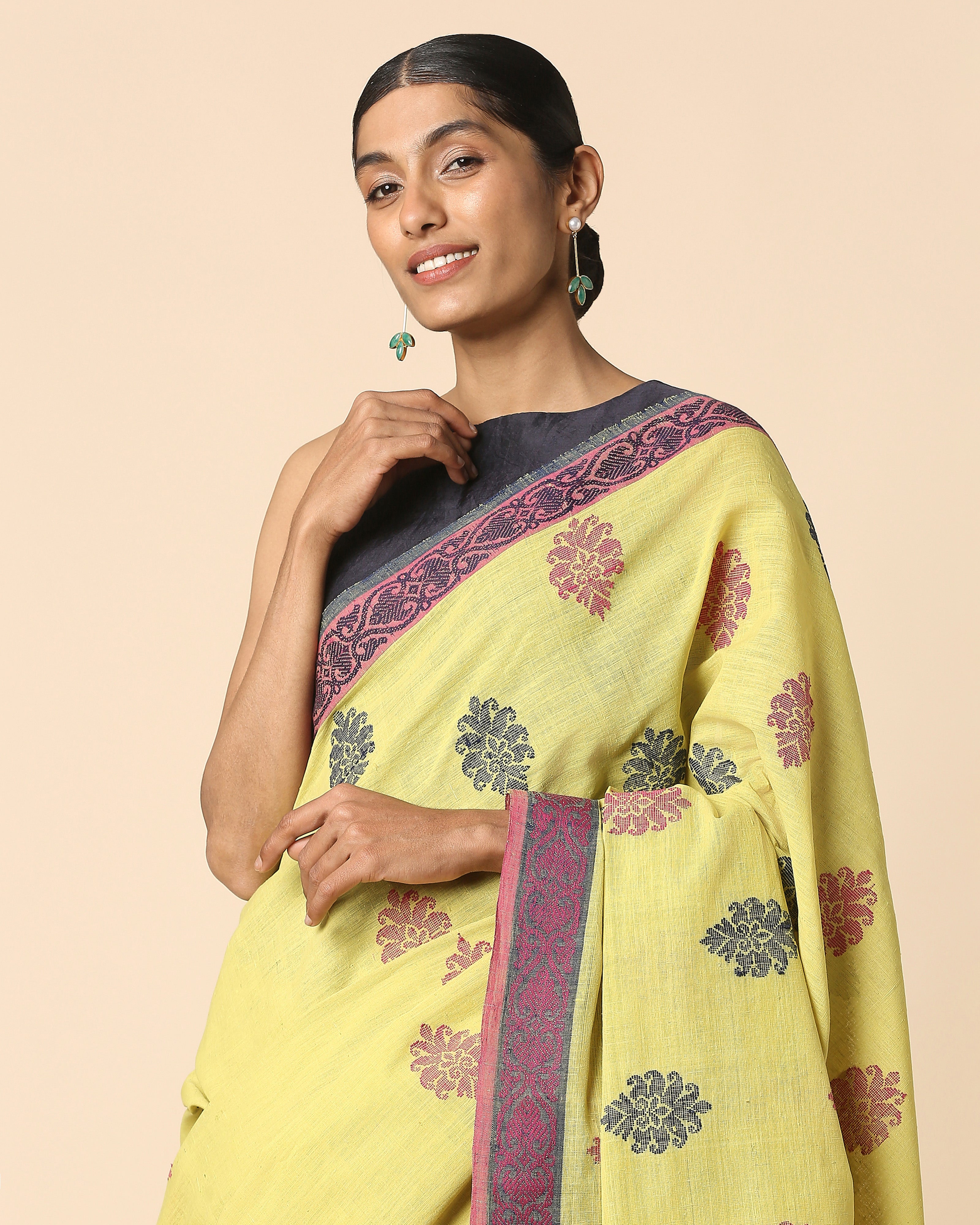 Dhvani Pulagurtha Jacquard Cotton Saree