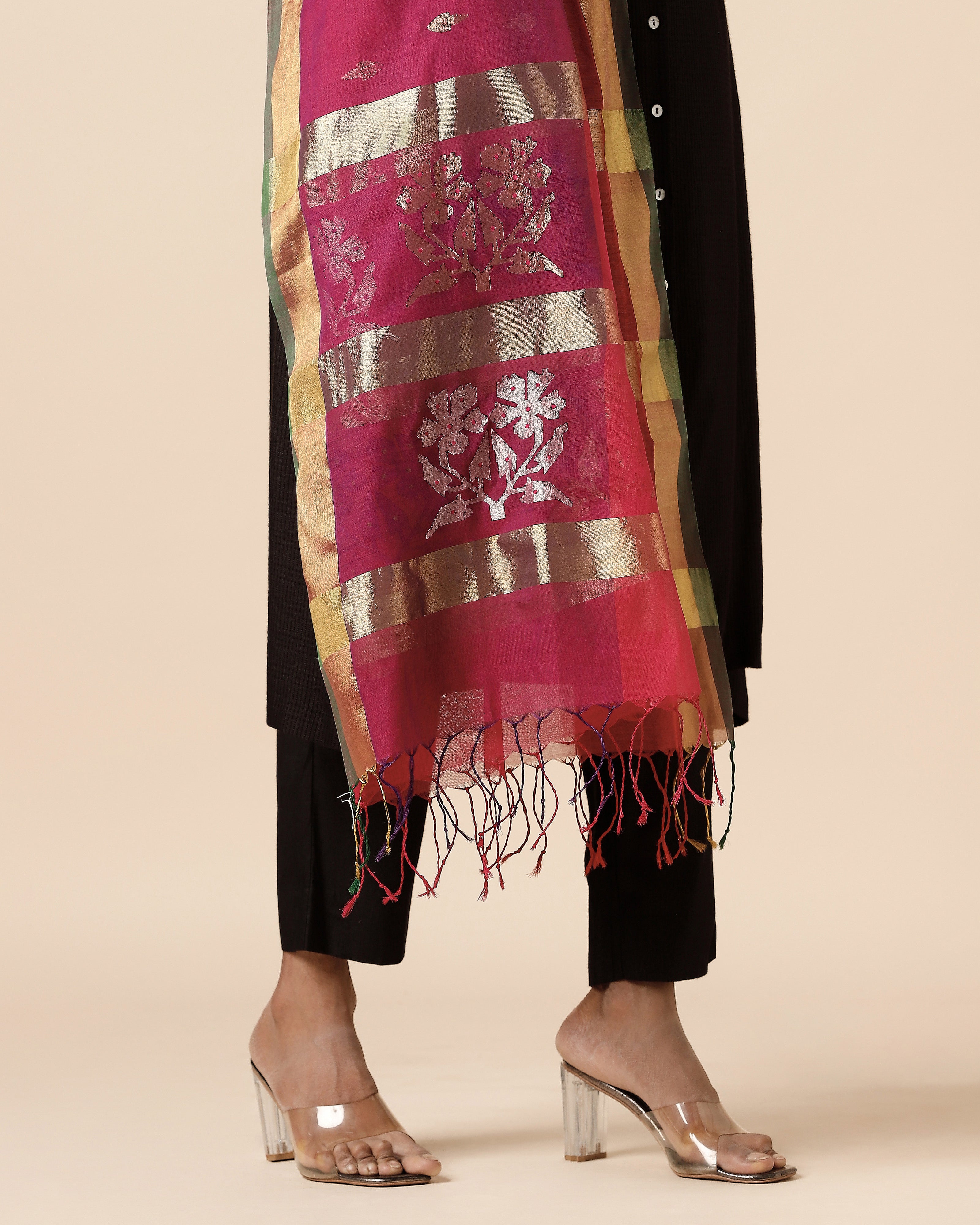 Yalini Venkatagiri Jamdani Cotton Dupatta