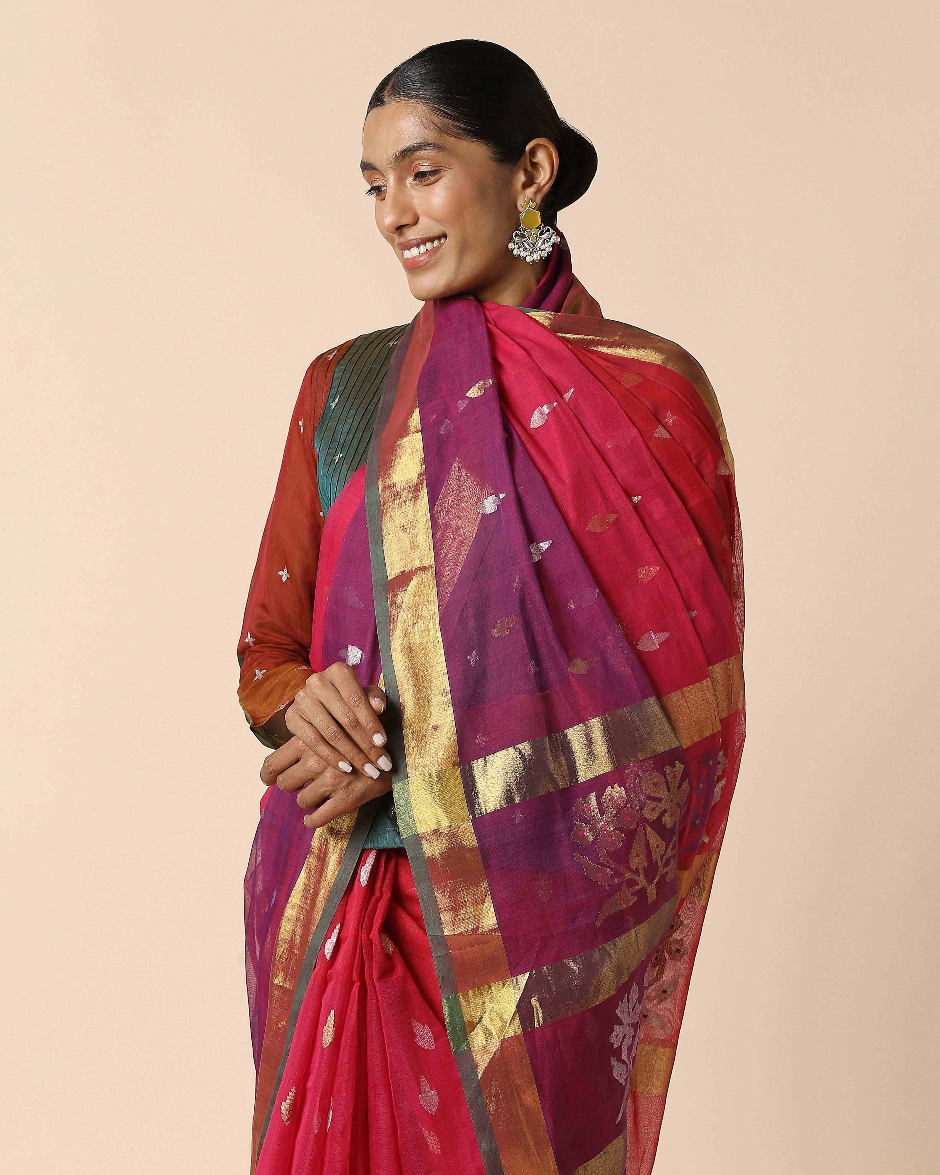 Yalini Venkatagiri Jamdani Cotton Saree