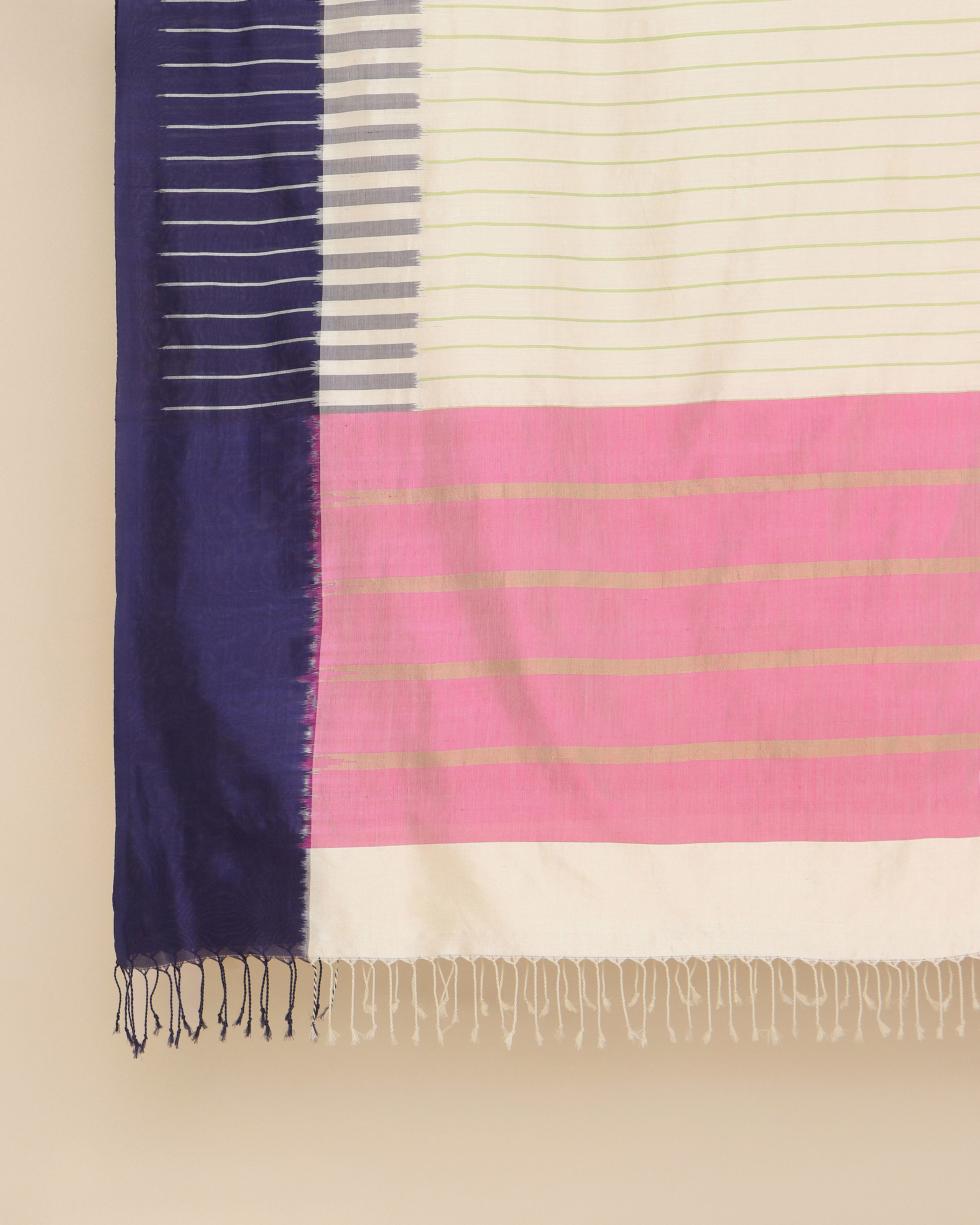 Averie Pochampally Weft Ikat Cotton Silk Dupatta