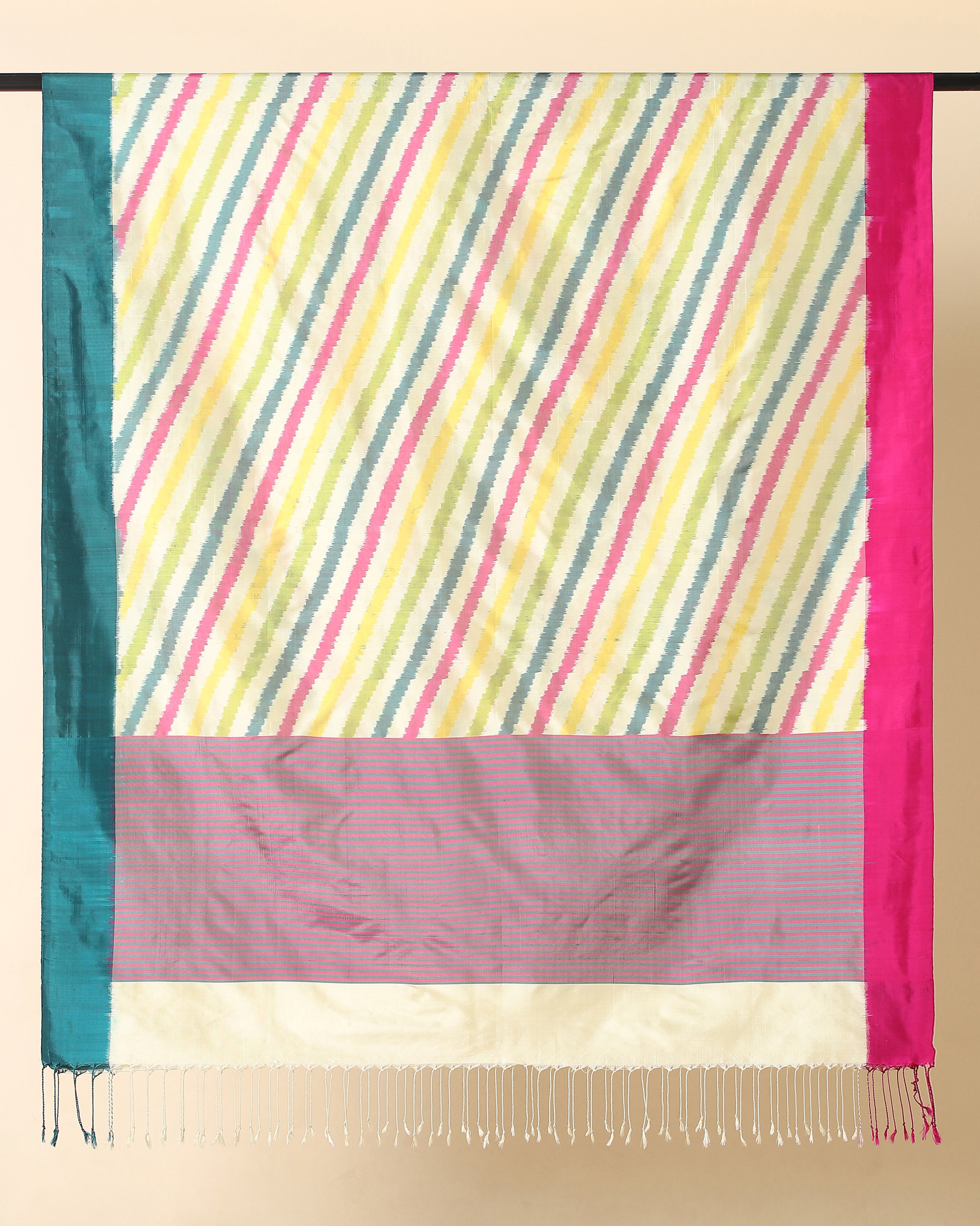 Davina Pochampally Weft Ikat Silk Dupatta