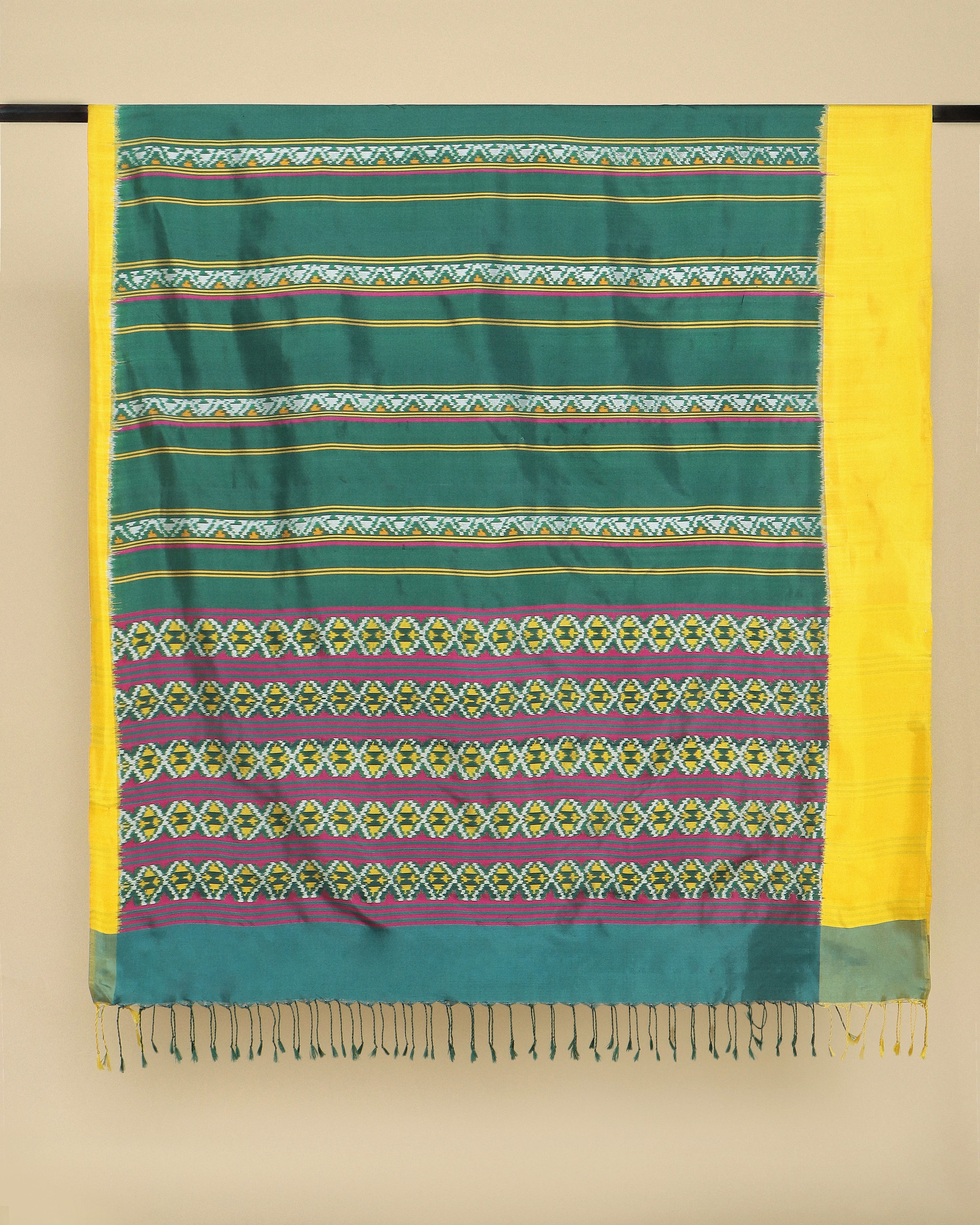Ezri Pochampally Weft Ikat Silk Dupatta