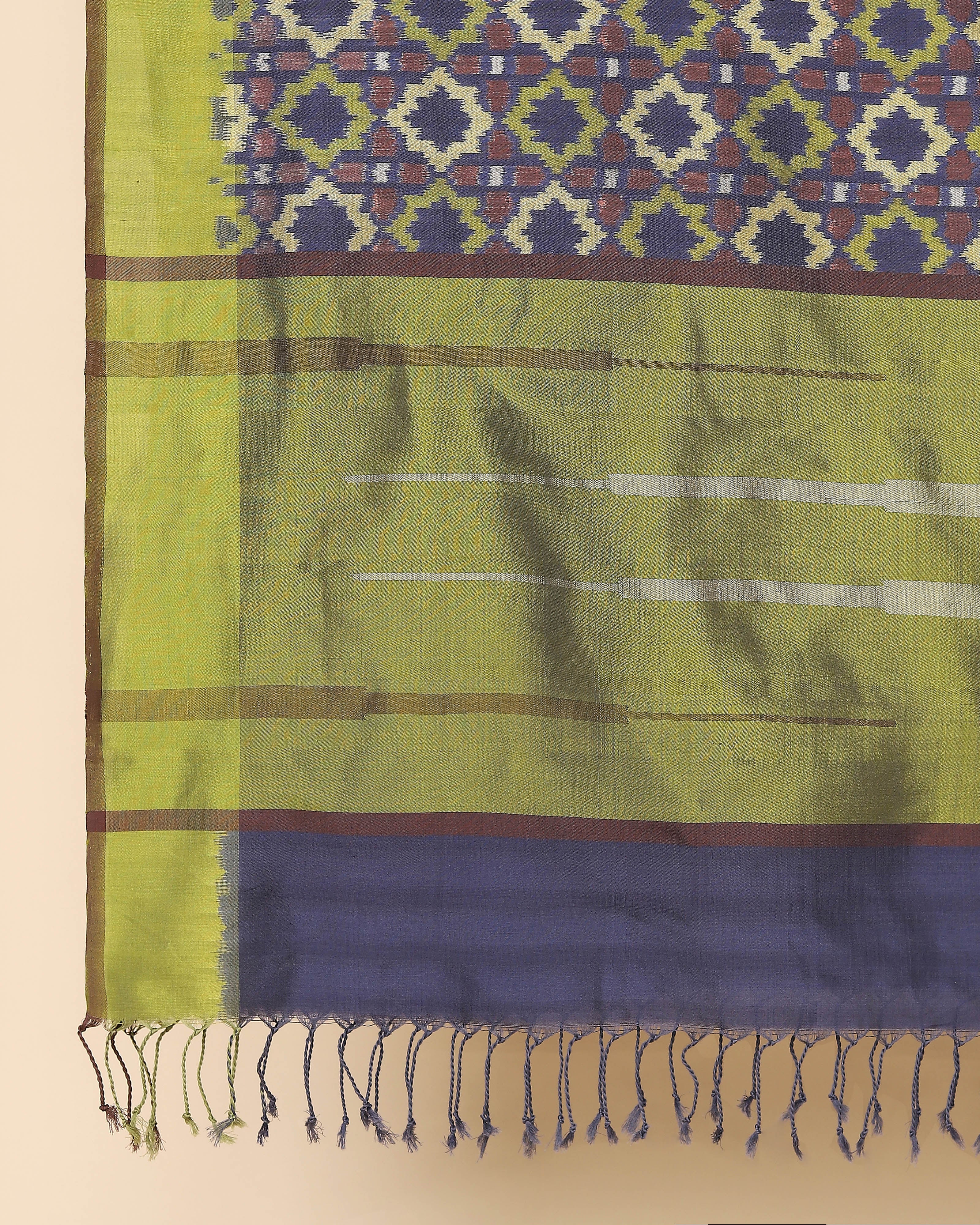 Rio Pochampally Weft Ikat Cotton Silk Dupatta