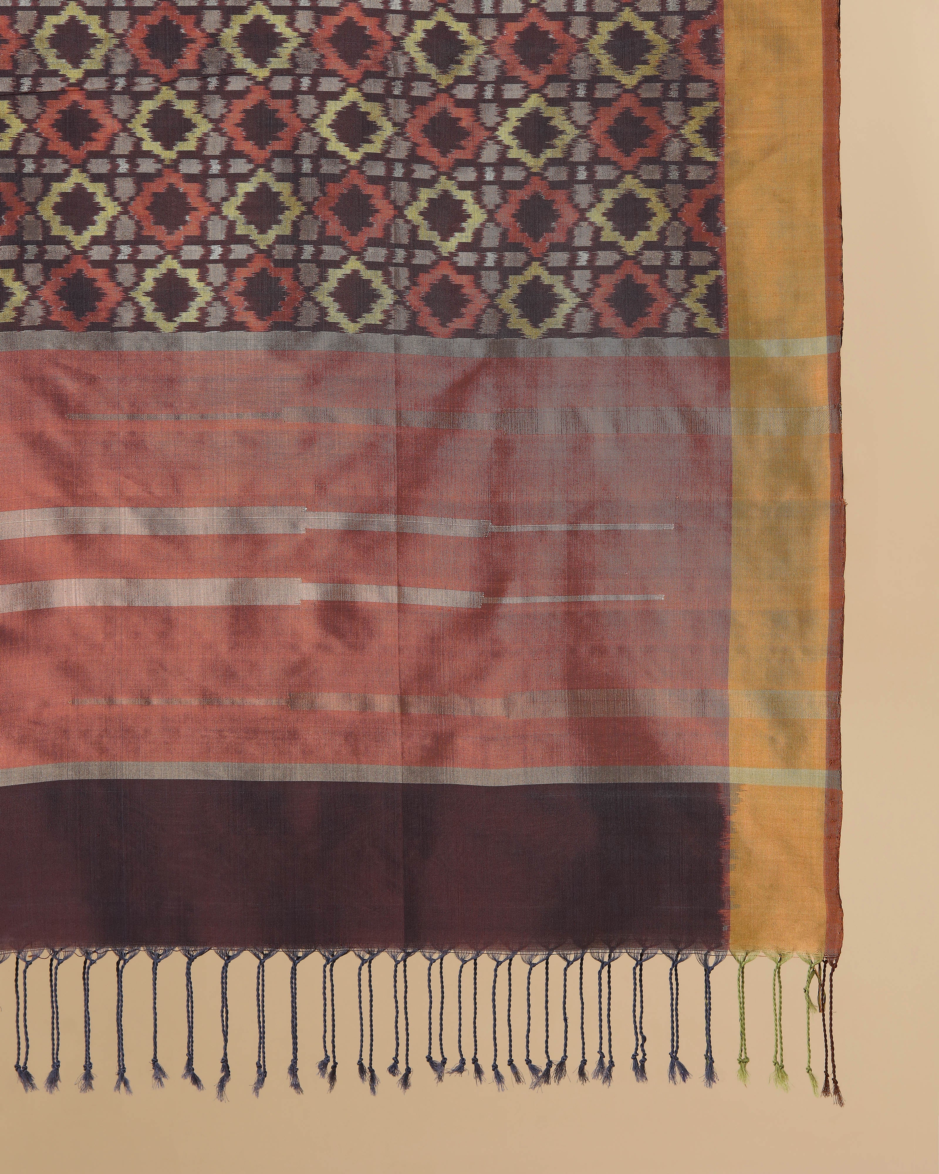 Rio Pochampally Weft Ikat Cotton Silk Dupatta