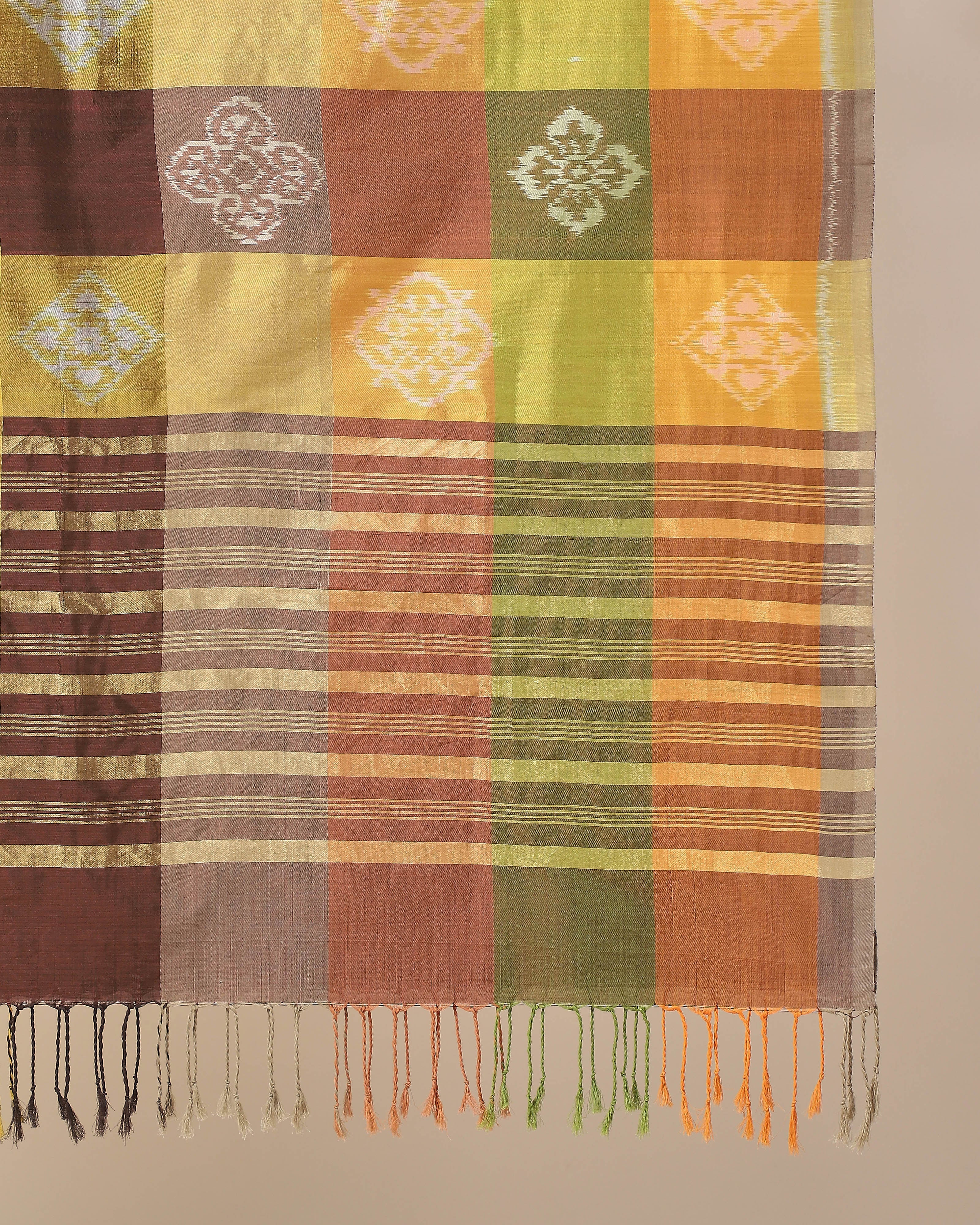 Punya Pochampally Weft Ikat Cotton Silk Dupatta
