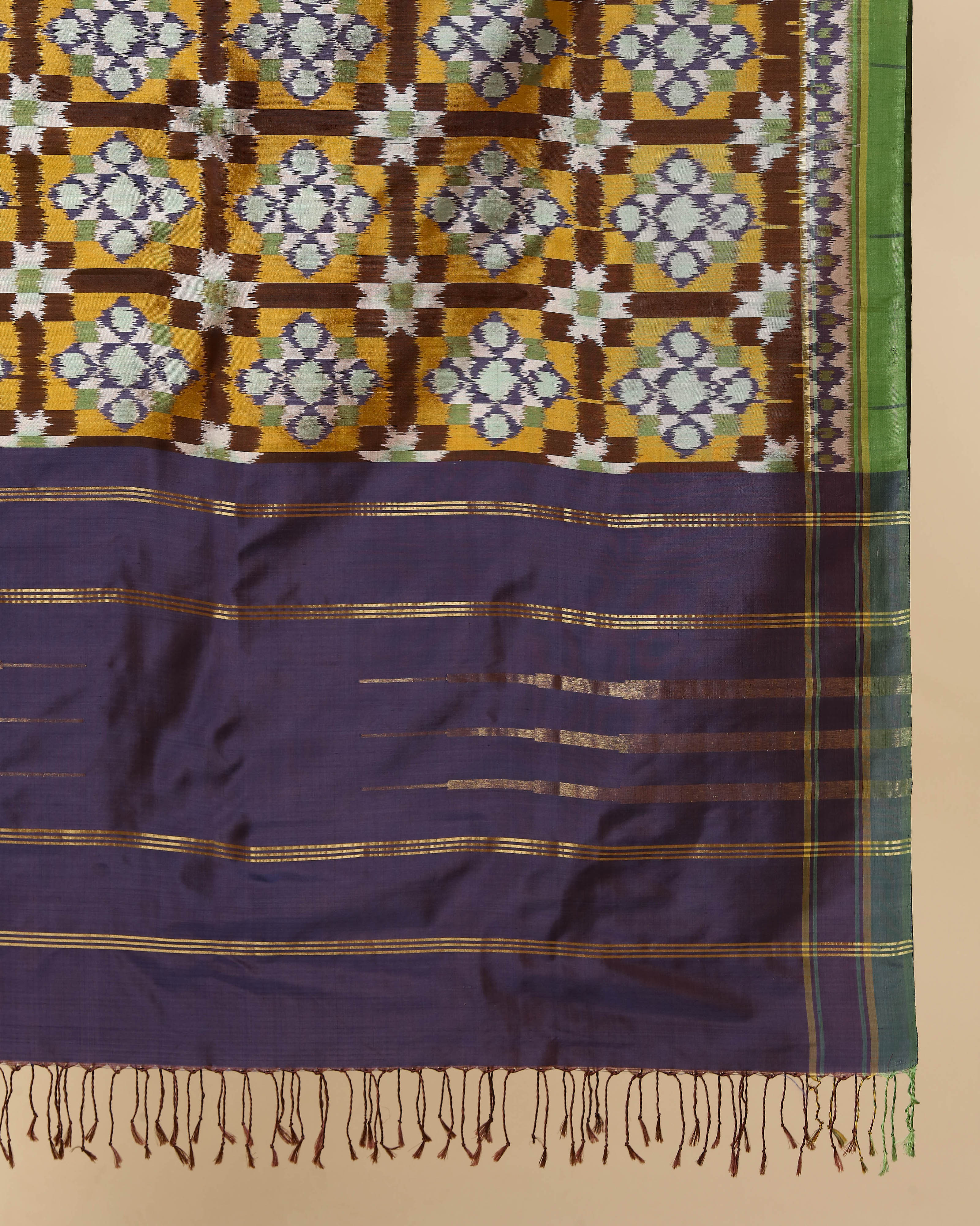 Anayra Pochampally Weft Ikat Silk Dupatta