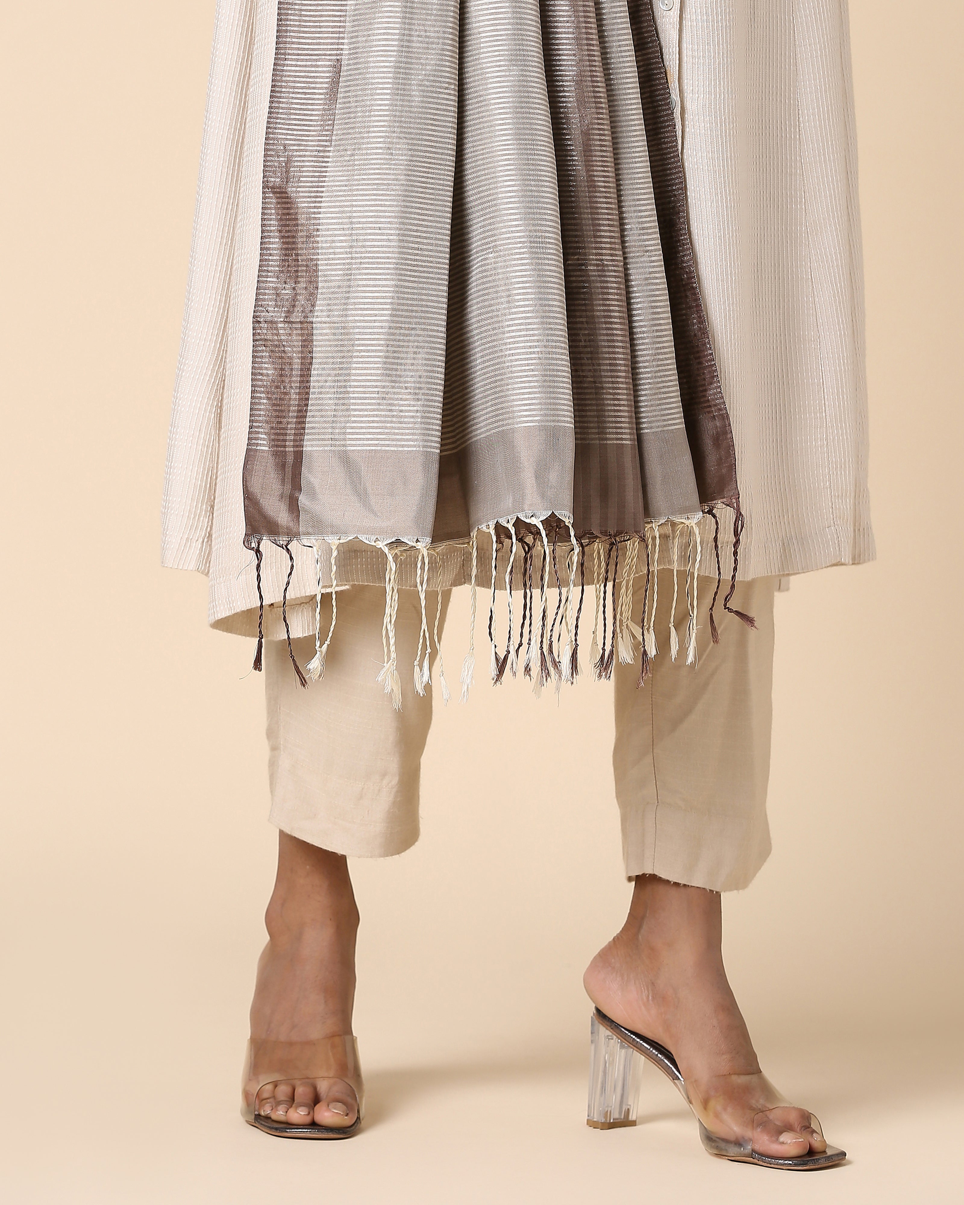 Sayora Pochampally Weft Ikat Silk Dupatta