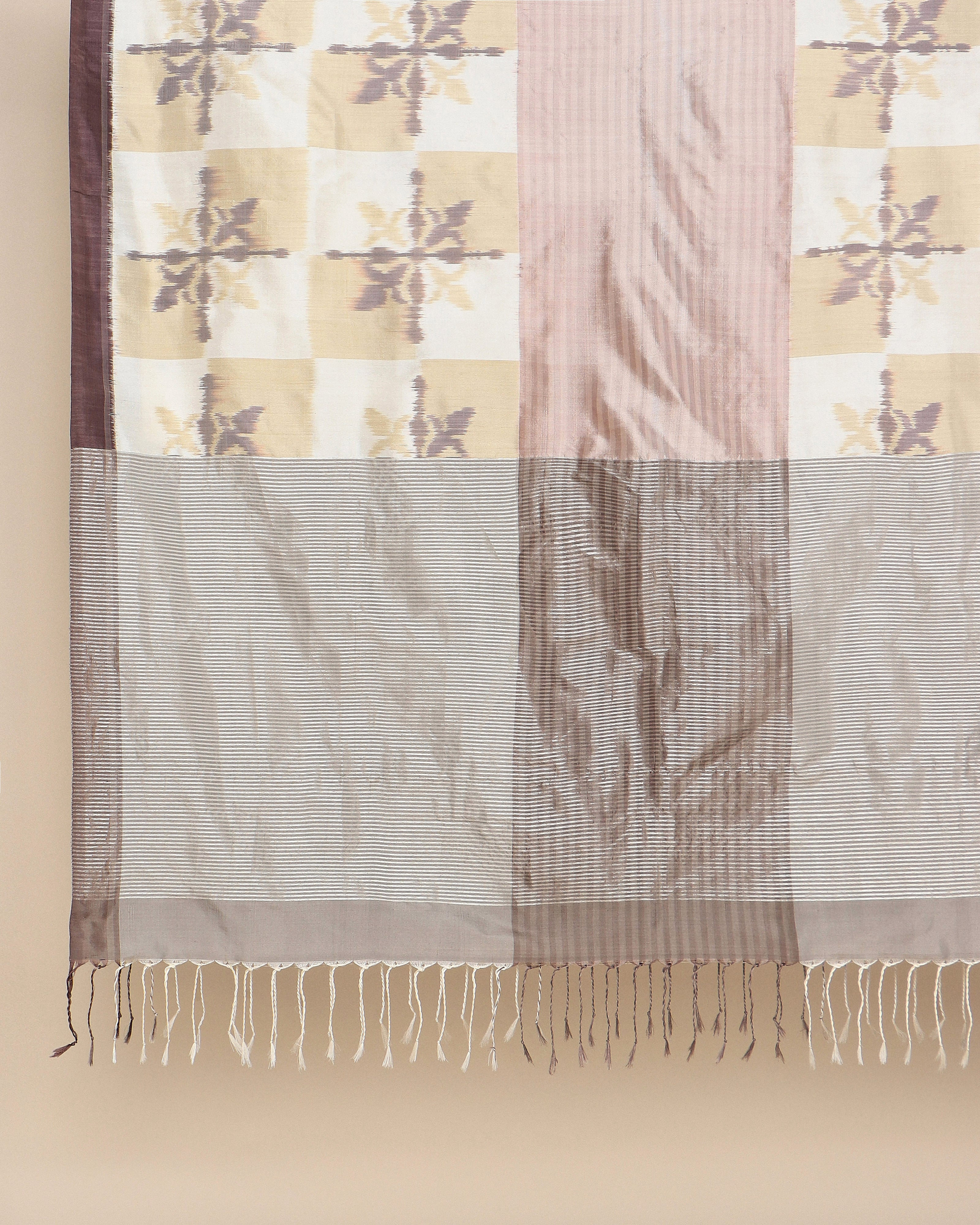 Sayora Pochampally Weft Ikat Silk Dupatta