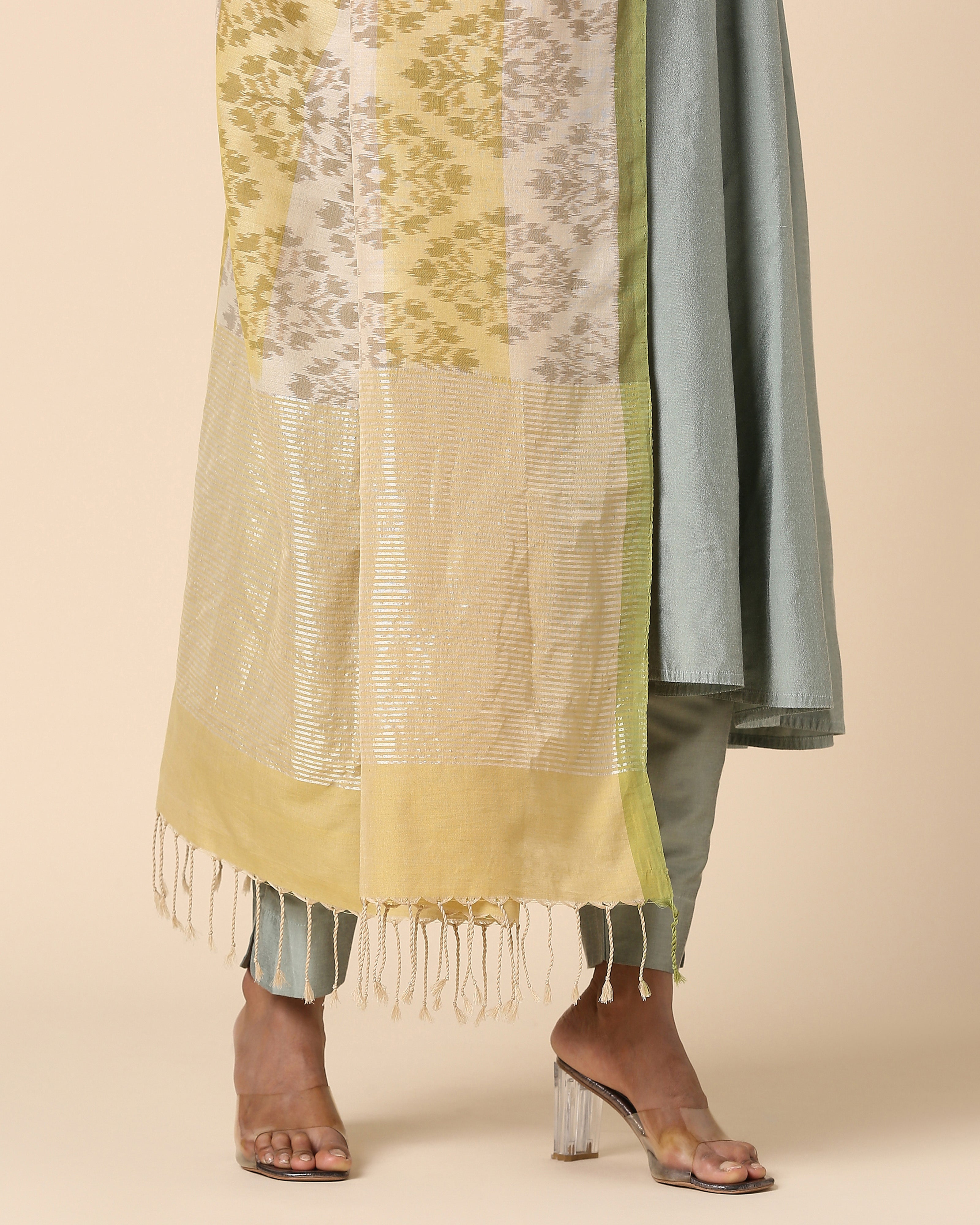 Myaan Pochampally Weft Ikat Cotton Dupatta