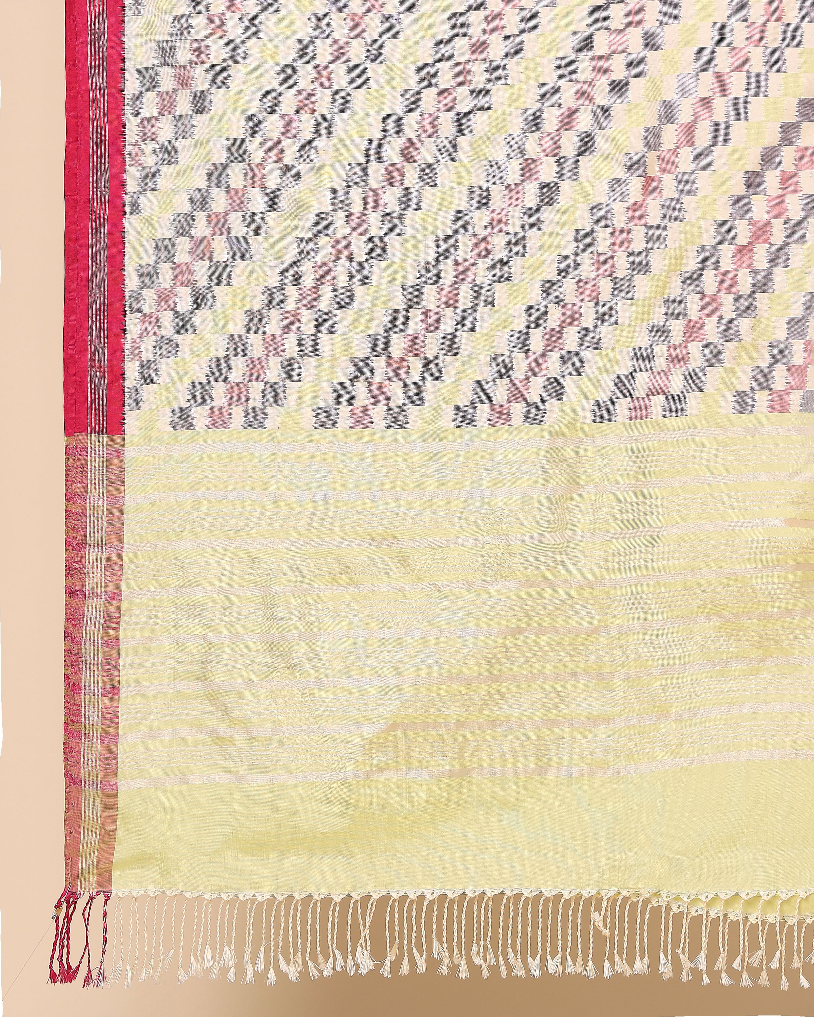 Aayana Pochampally Weft Ikat Silk Dupatta