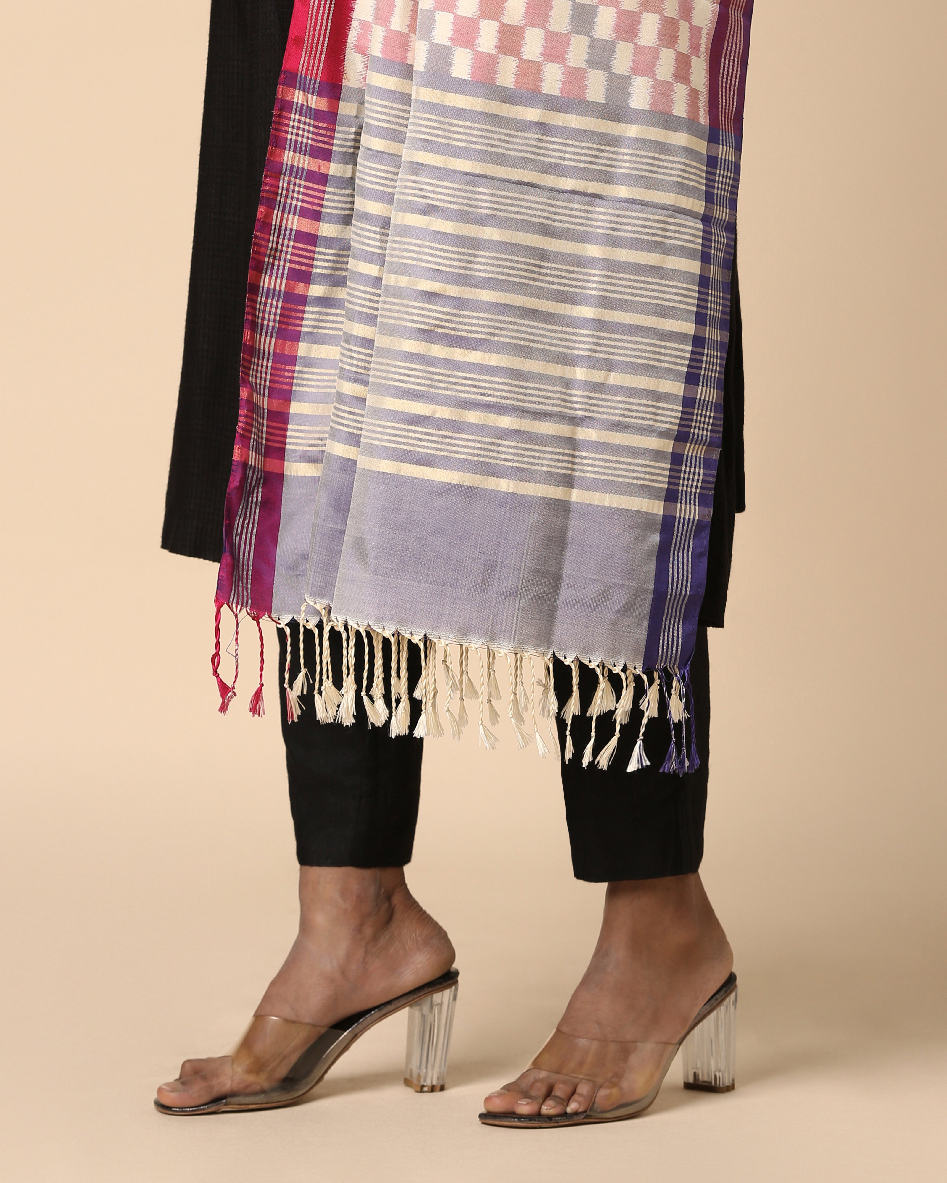 Aayana Pochampally Weft Ikat Silk Dupatta