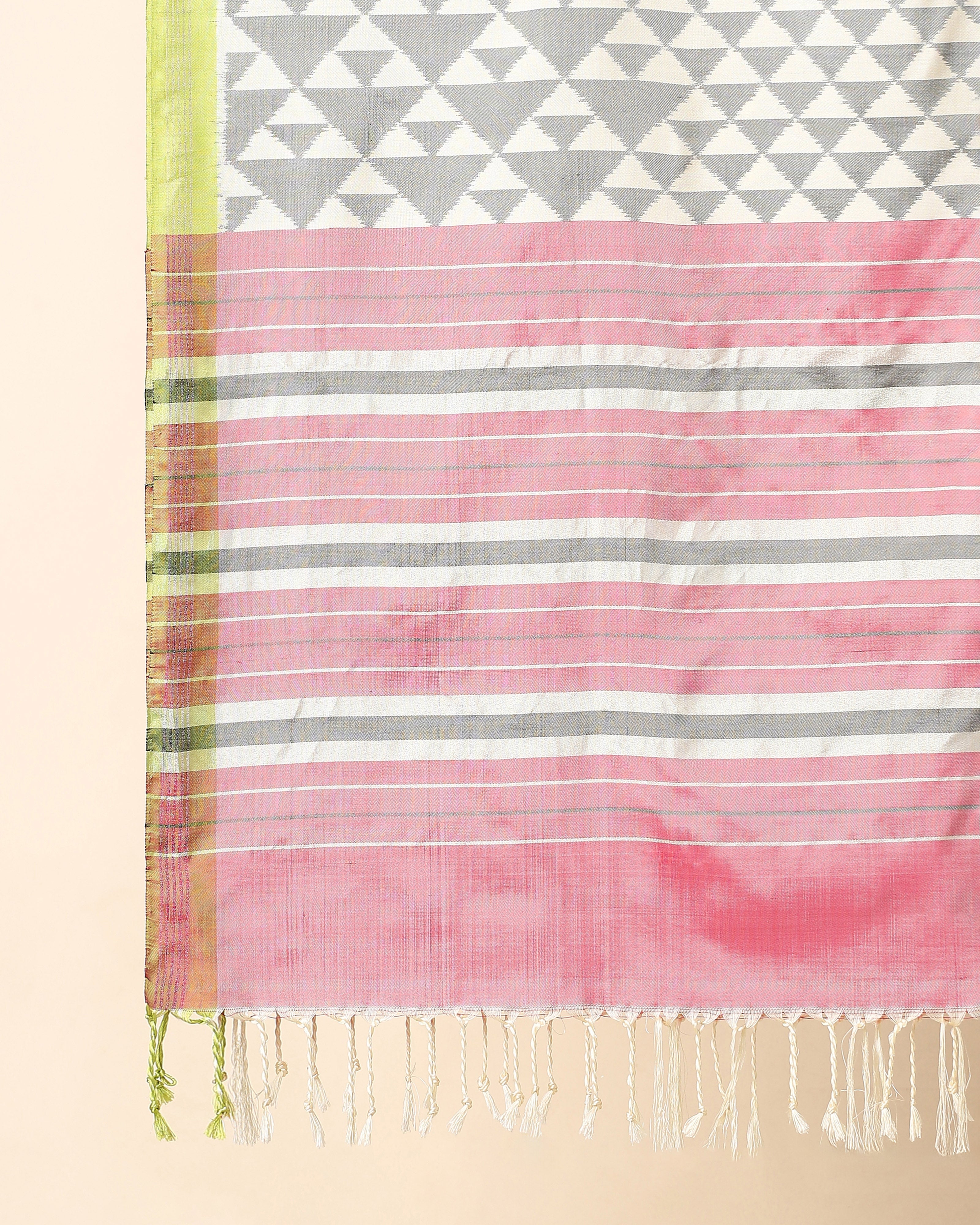 Jini Pochampally Weft Ikat Silk Dupatta
