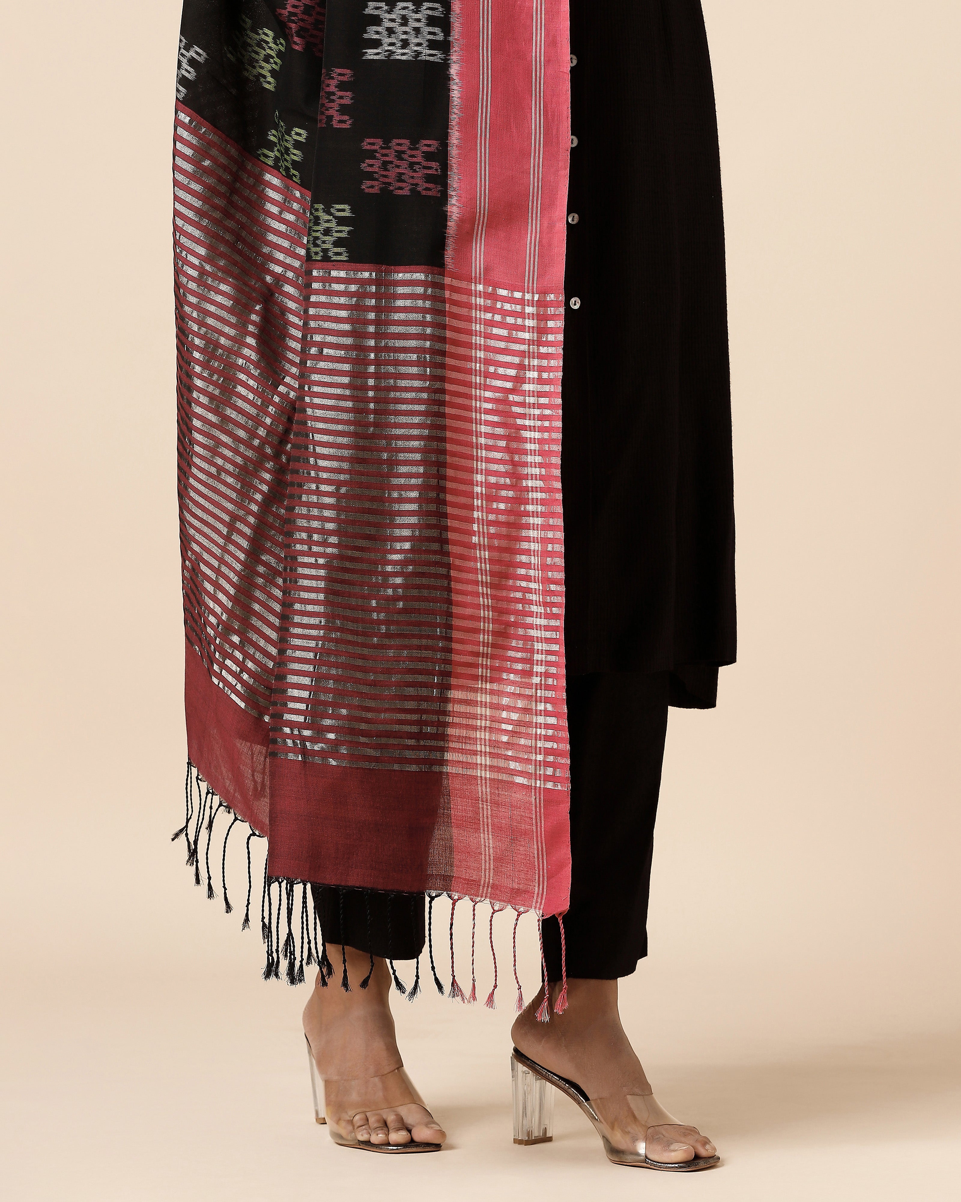 Annya Pochampally Weft Ikat Cotton Dupatta