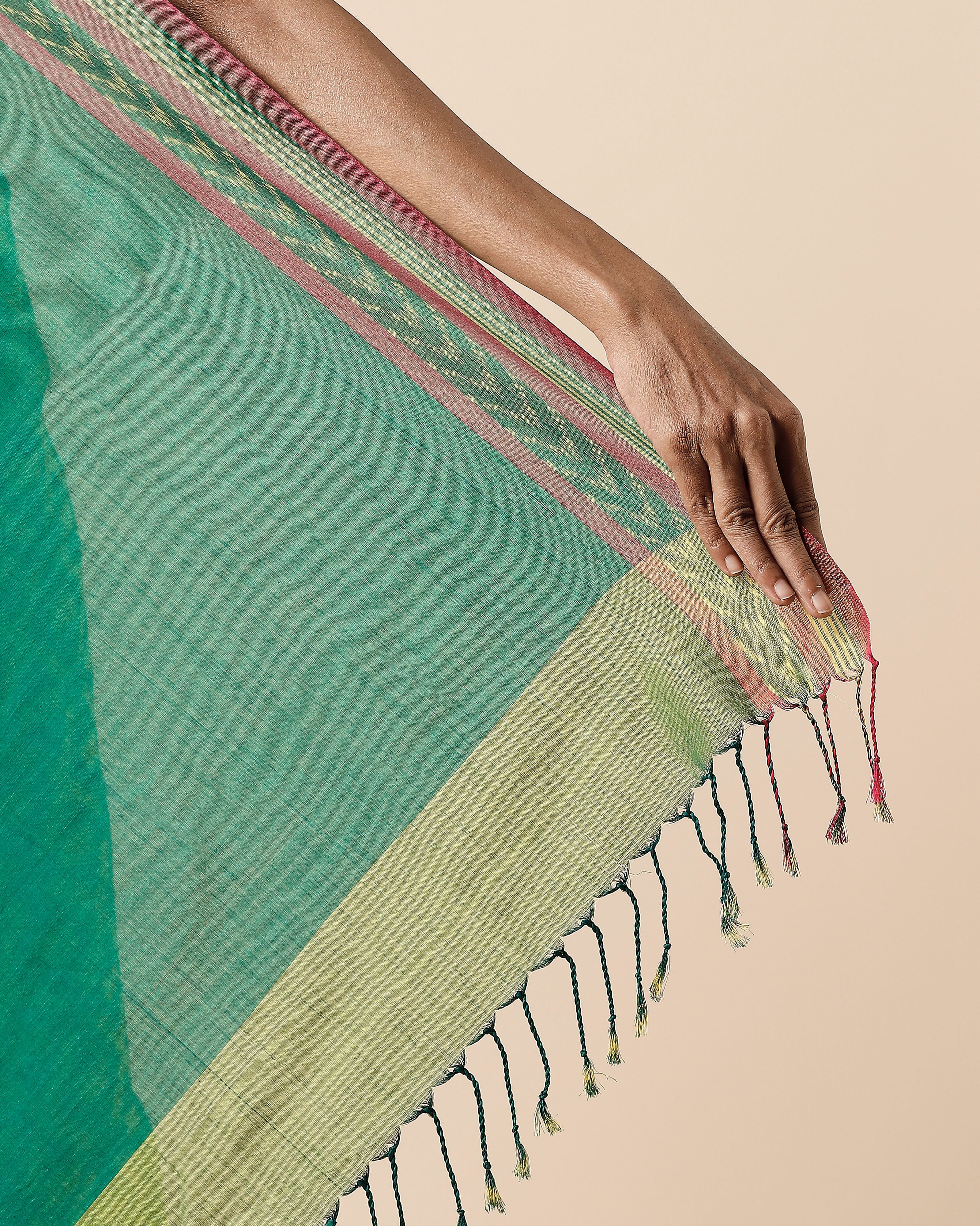 Basilia Pochampally Warp Ikat Cotton Saree