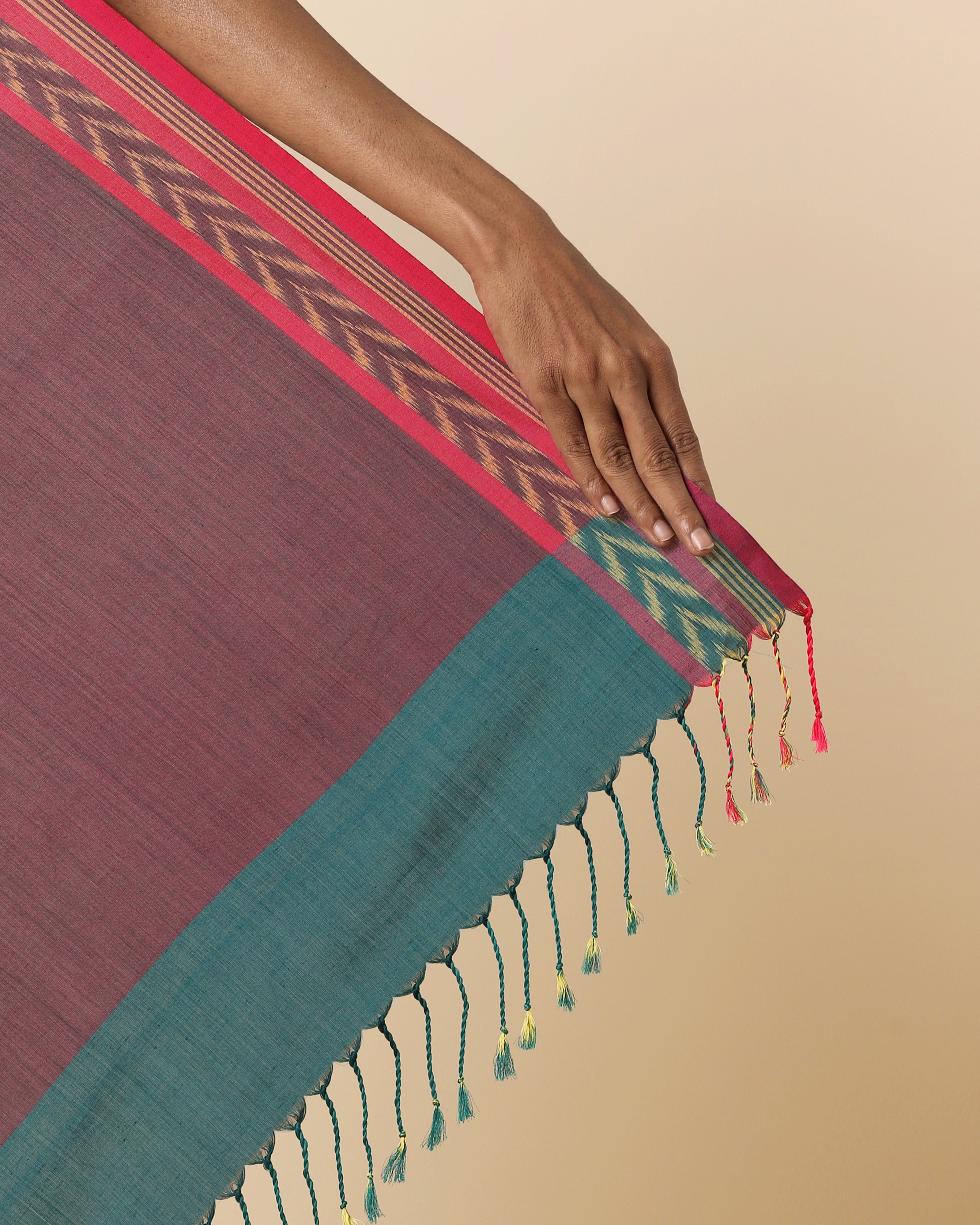 Basilia Pochampally Warp Ikat Cotton Saree