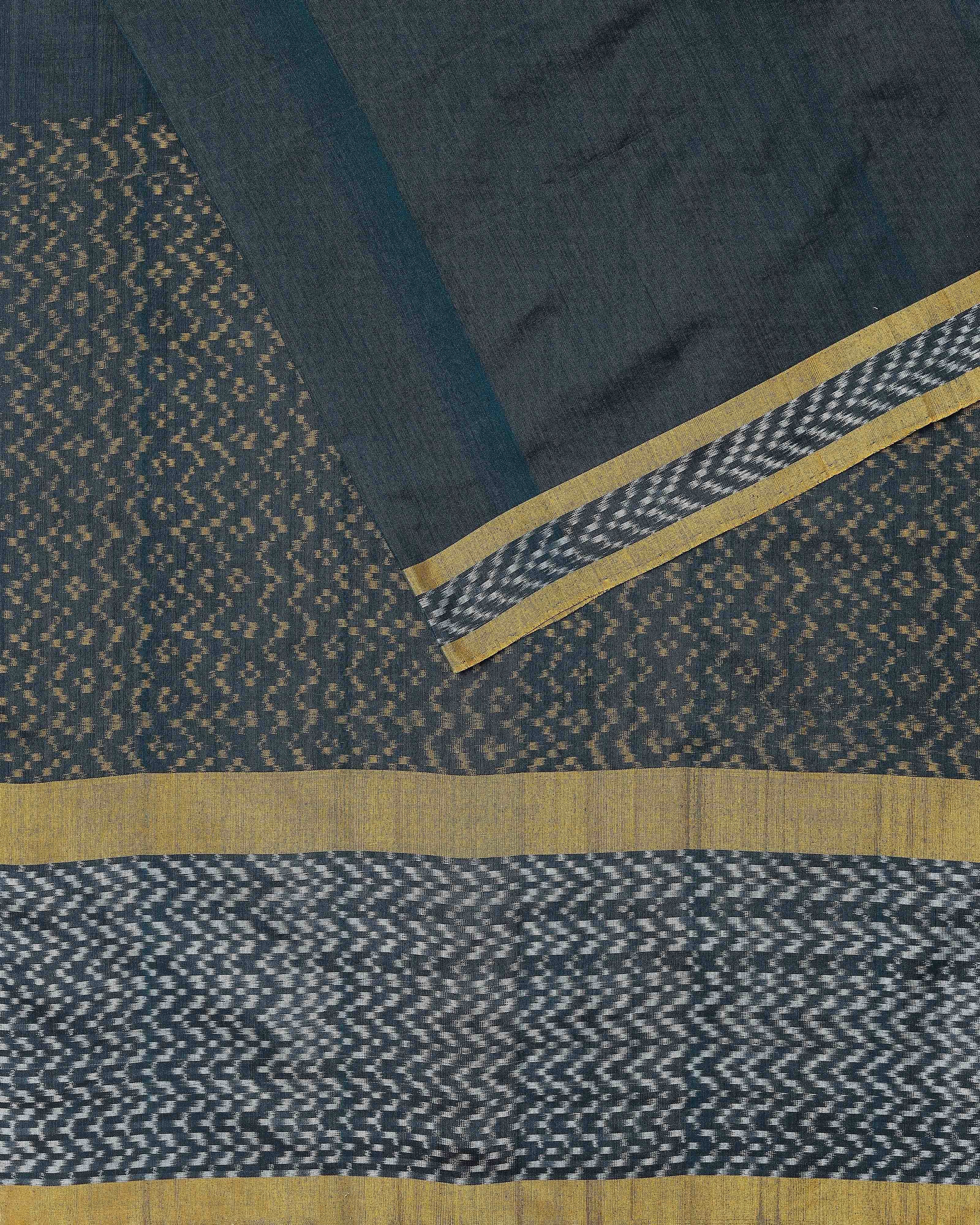 Damaris Pochampally Warp Ikat Cotton Saree