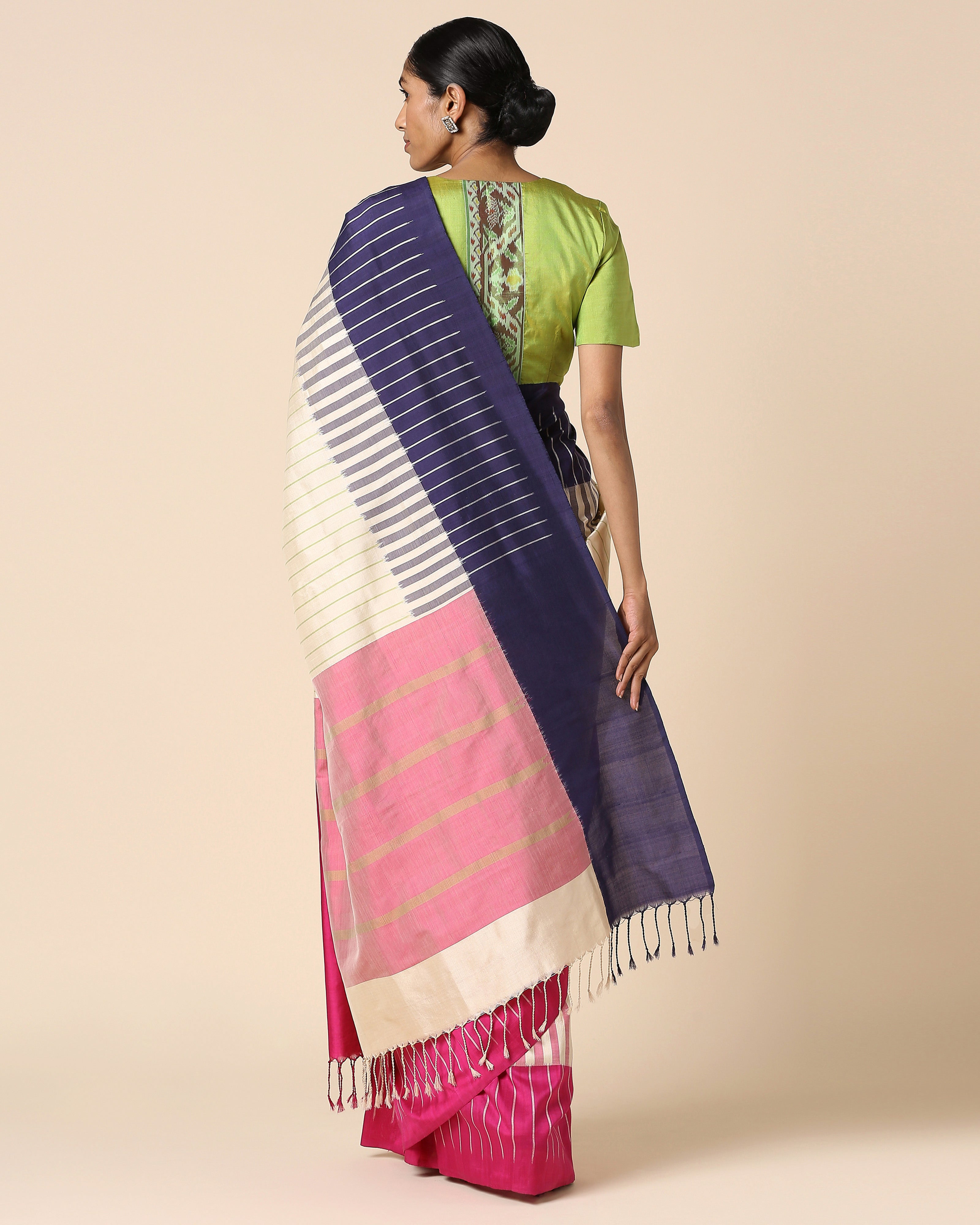 Averie Pochampally Weft Ikat Cotton Silk Saree