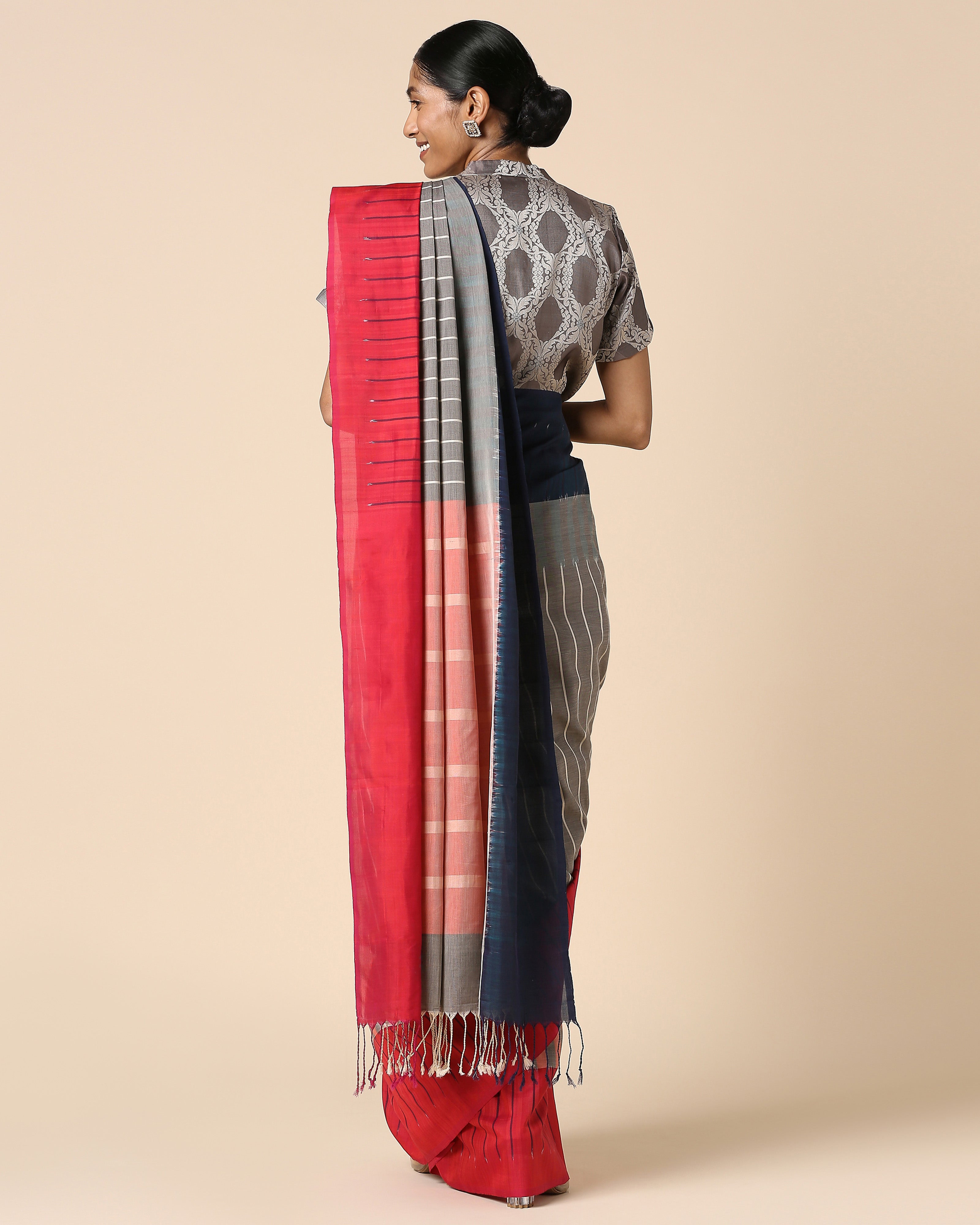 Averie Pochampally Weft Ikat Cotton Silk Saree