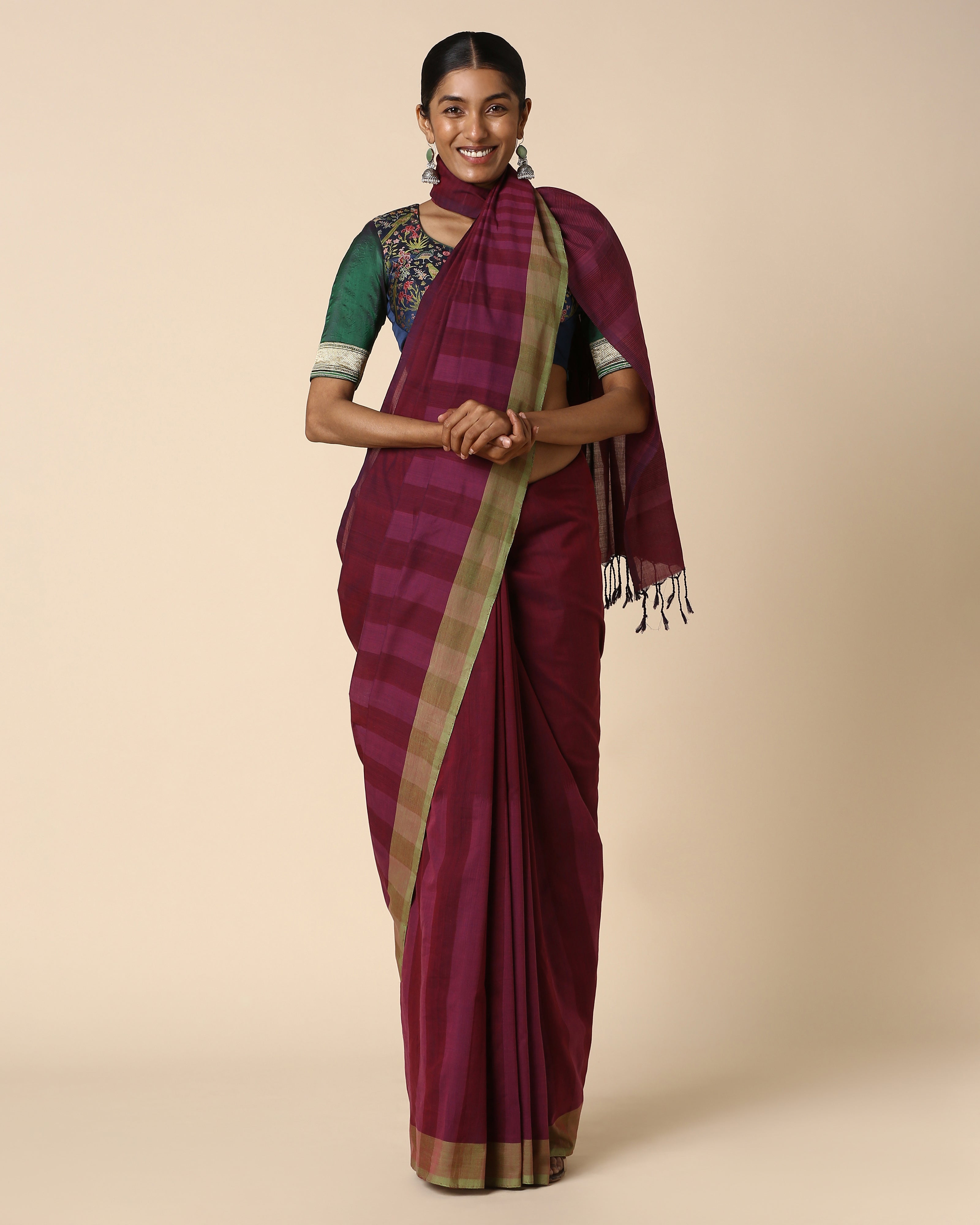Bellona Pochampally Weft Ikat Cotton Saree