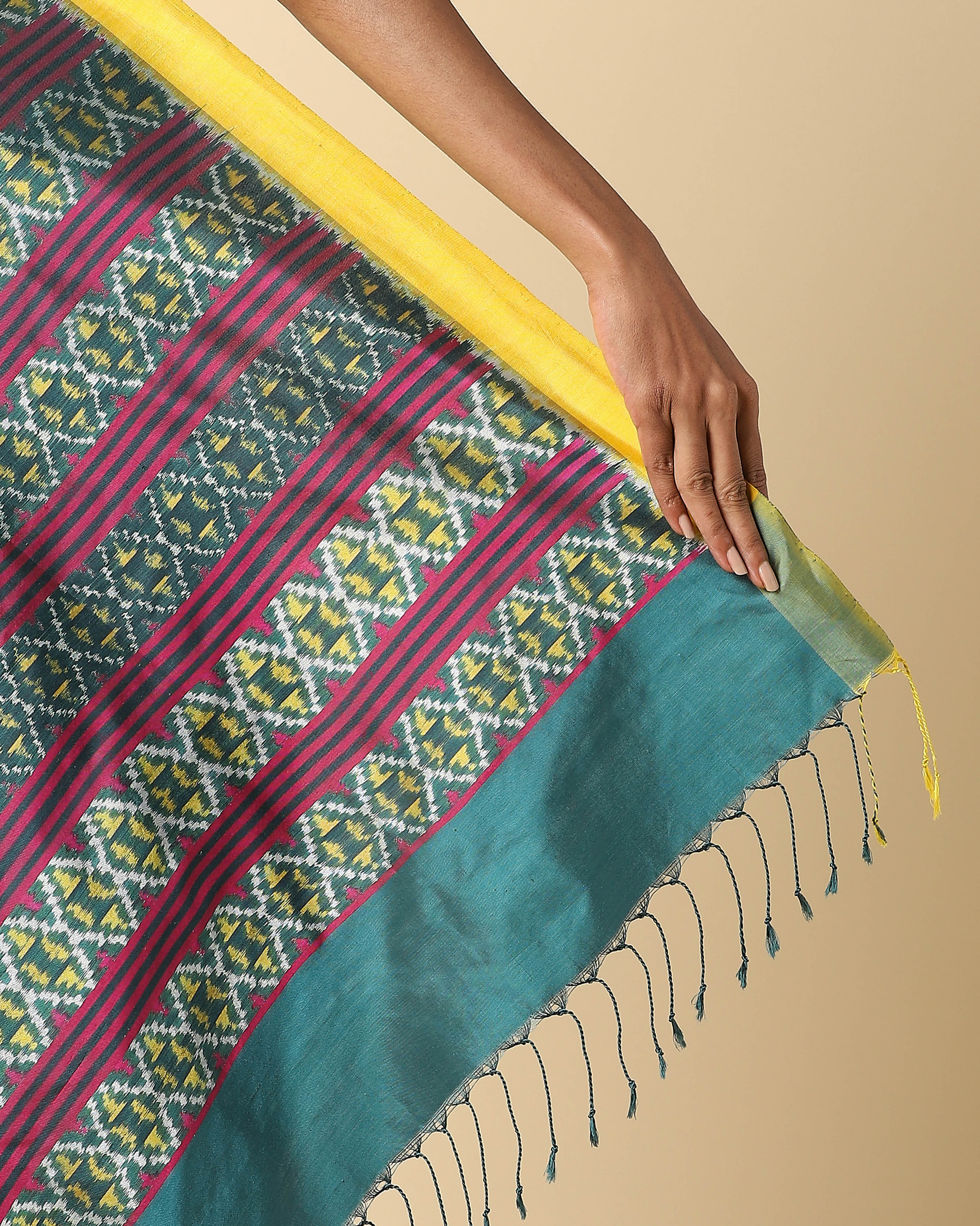 Ezri Pochampally Weft Ikat Silk Saree