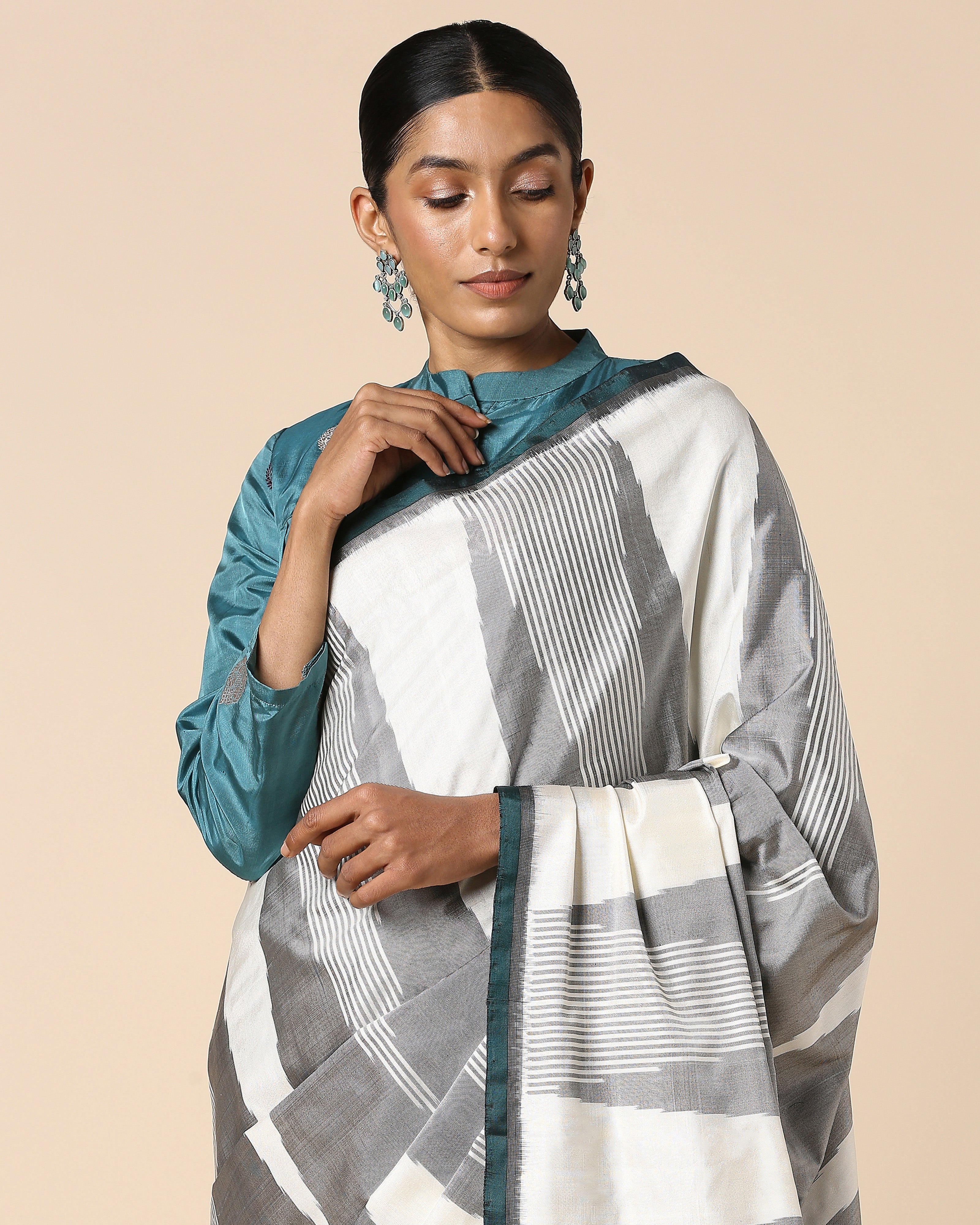 Golda Pochampally Weft Ikat Silk Saree