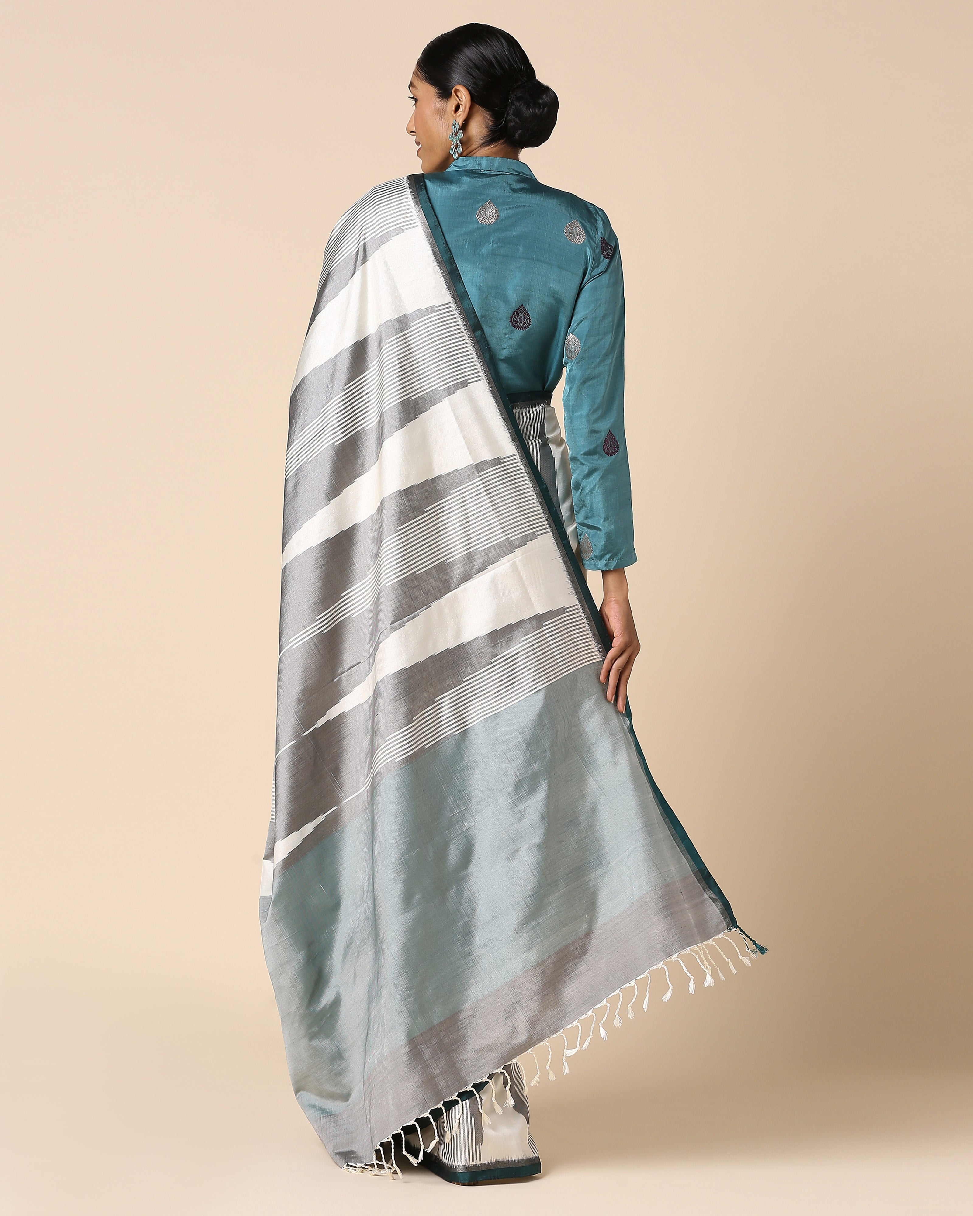 Golda Pochampally Weft Ikat Silk Saree