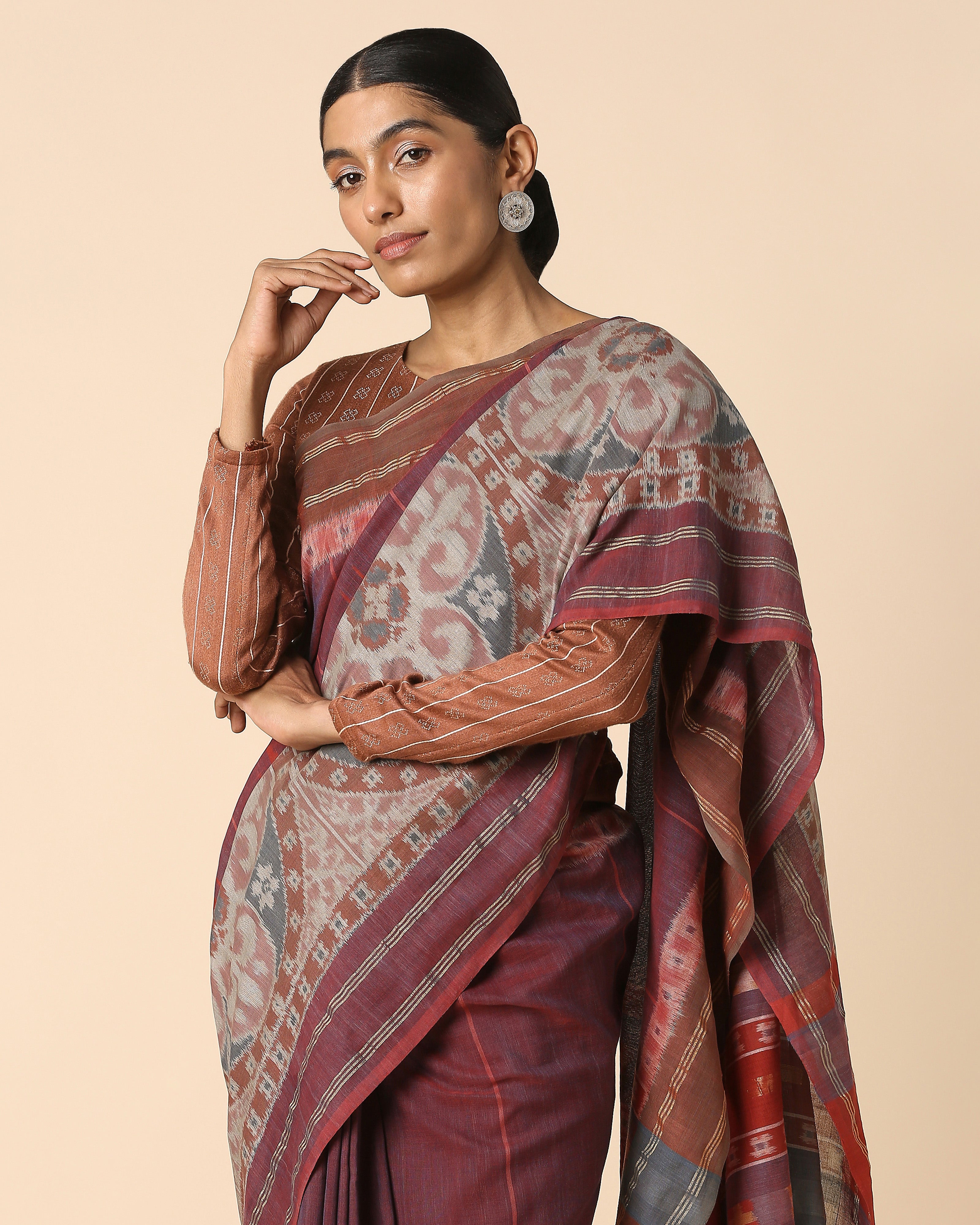 Farida Pochampally Weft Ikat Cotton Saree