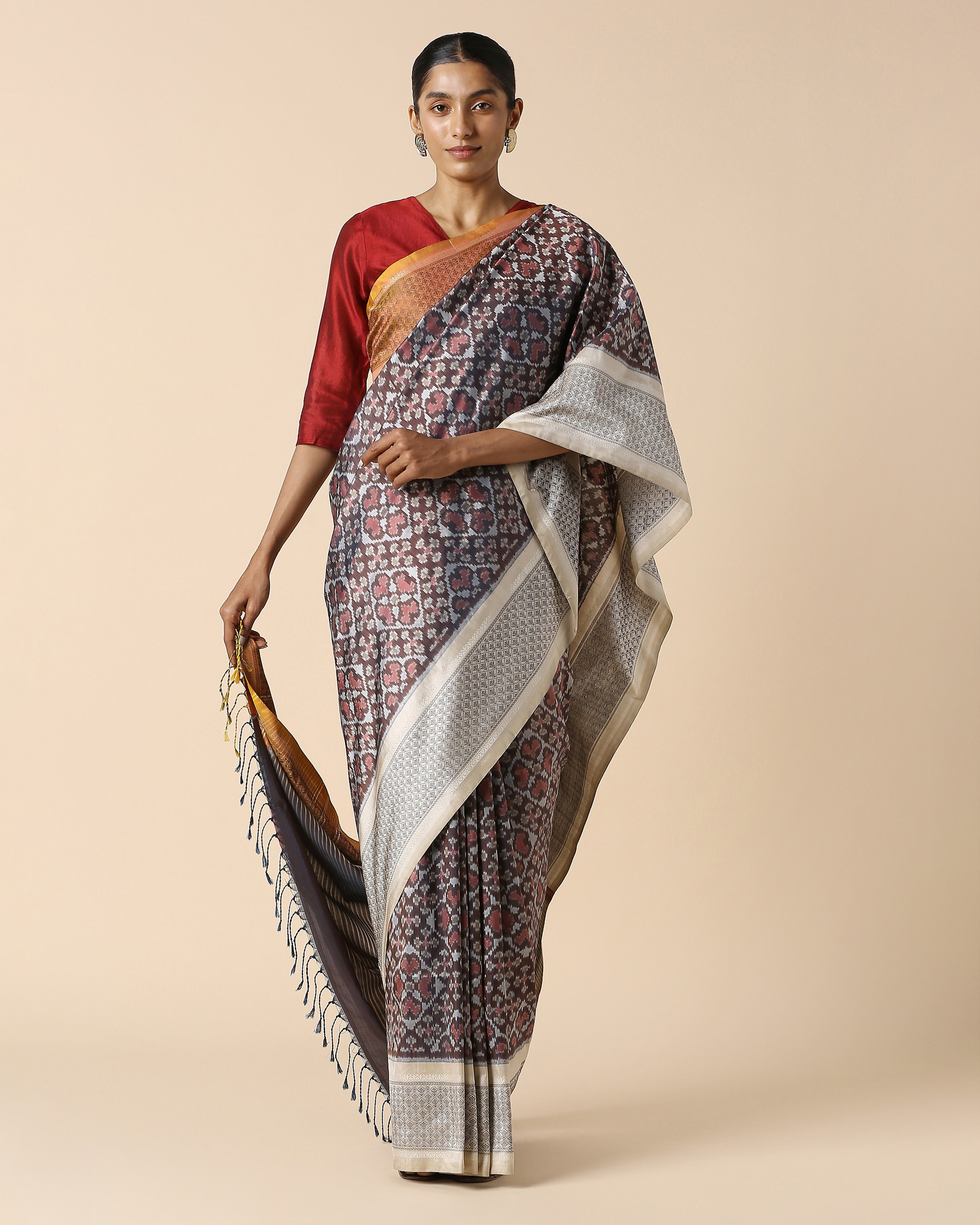 Lola Pochampally Weft Ikat Silk Saree