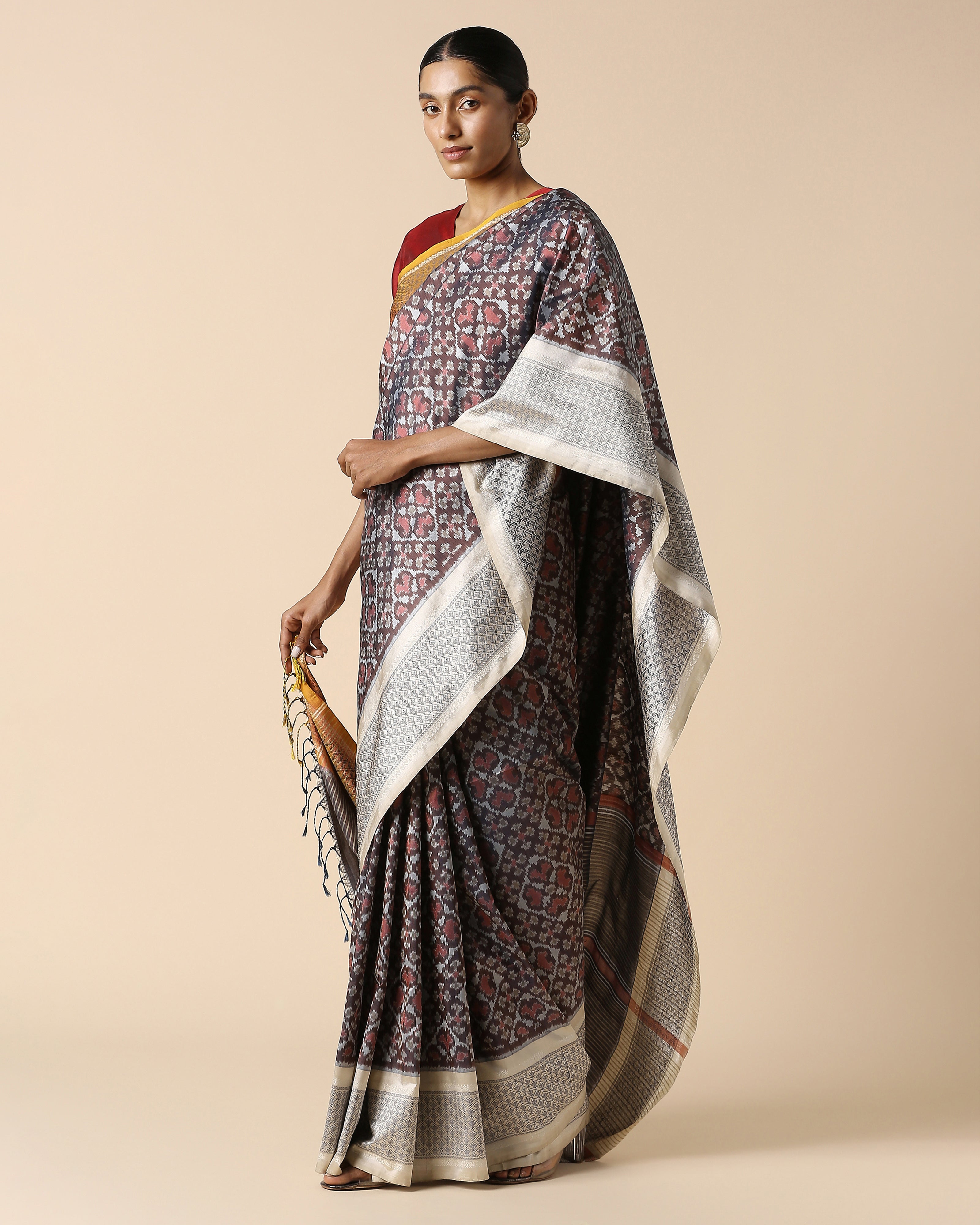 Lola Pochampally Weft Ikat Silk Saree