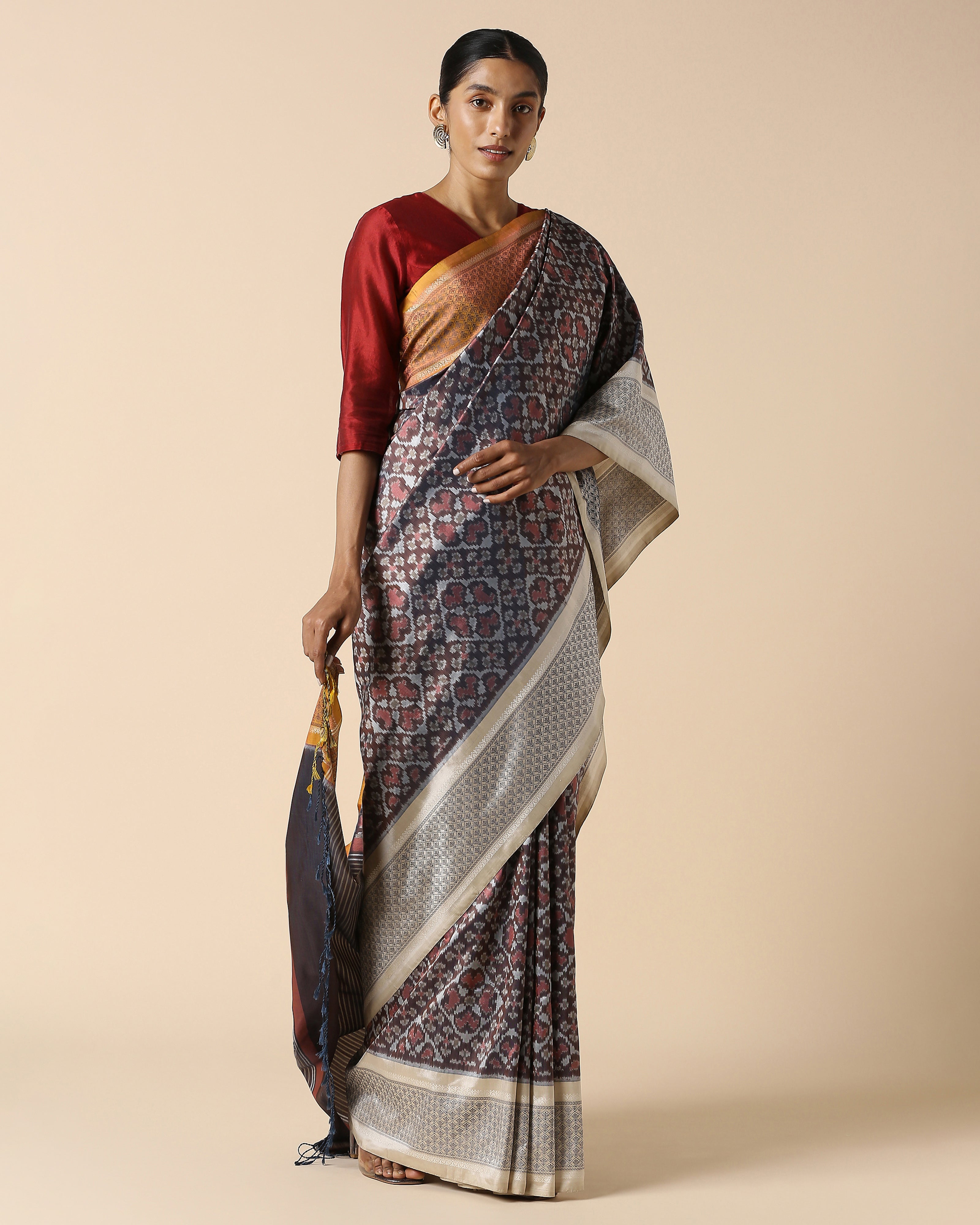 Lola Pochampally Weft Ikat Silk Saree