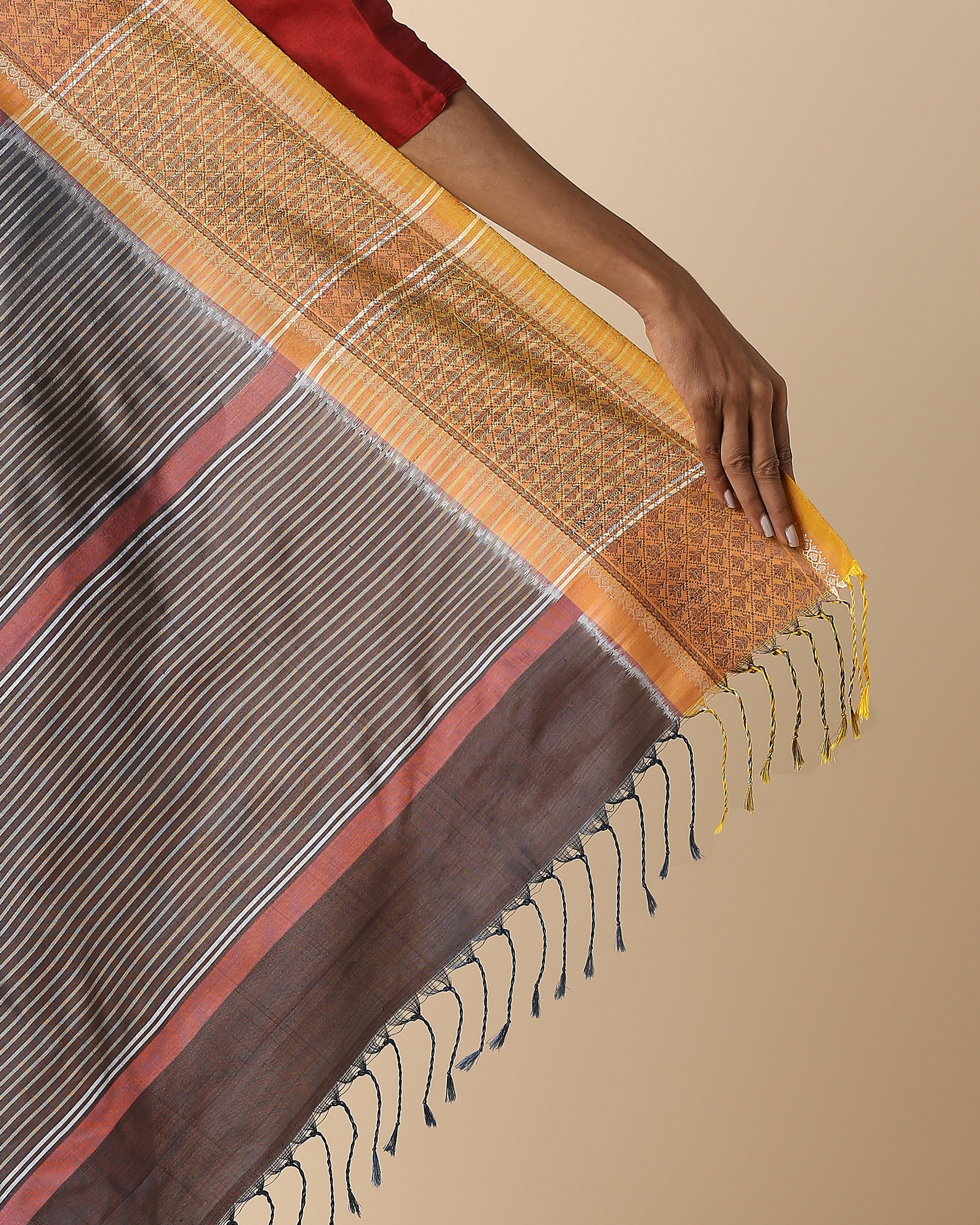 Lola Pochampally Weft Ikat Silk Saree