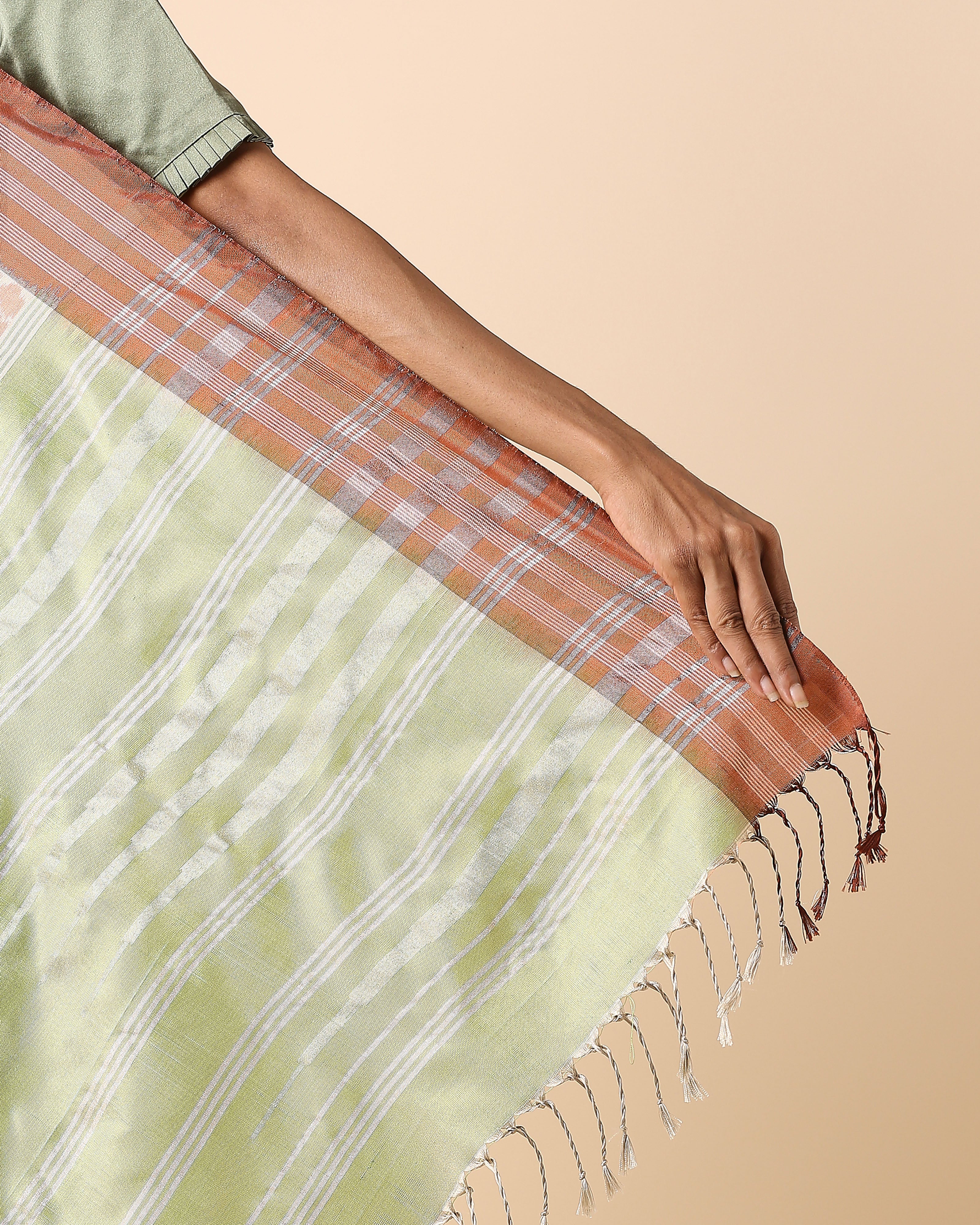 Meha Pochampally Weft Ikat Silk Saree