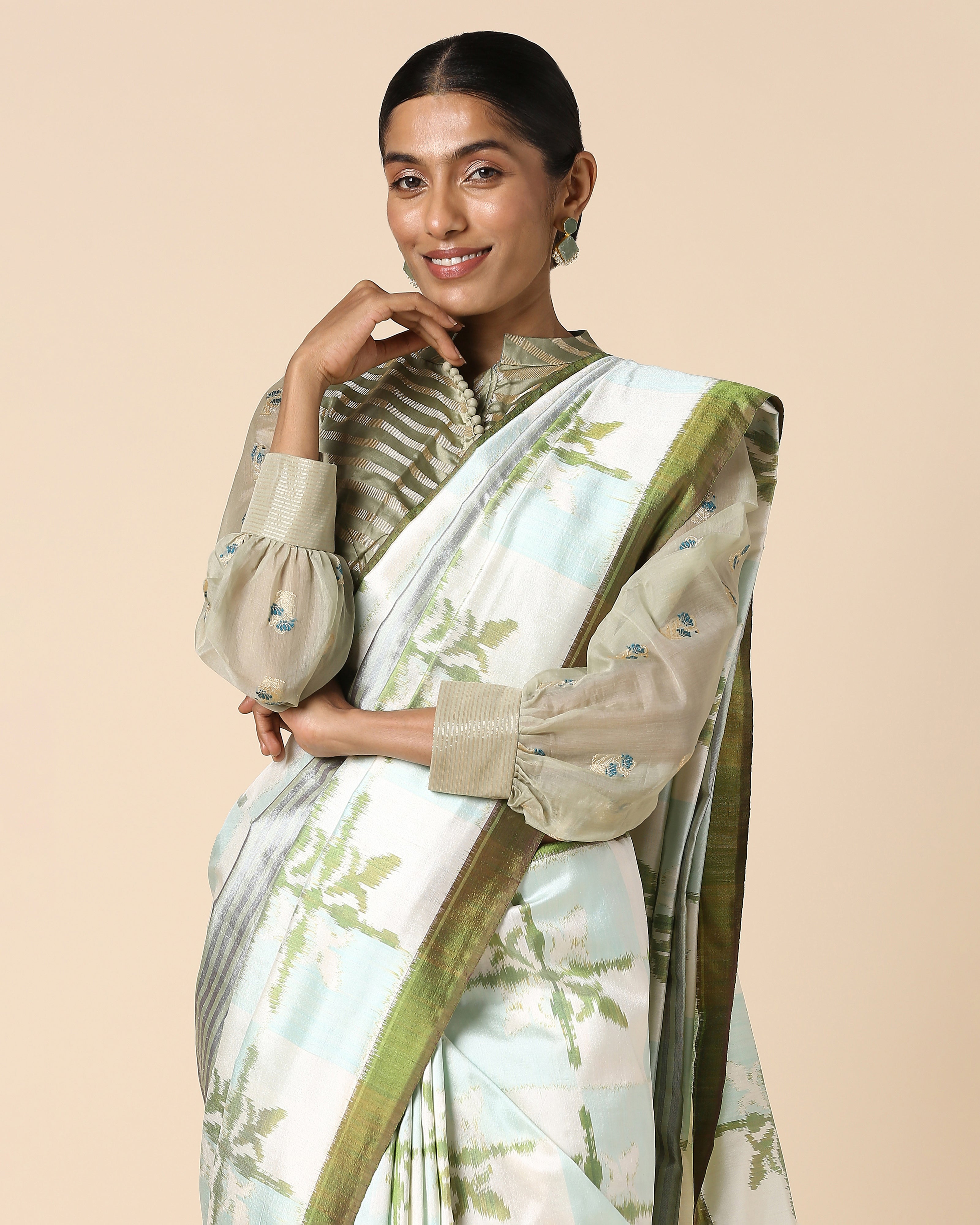 Sayora Pochampally Weft Ikat Silk Saree