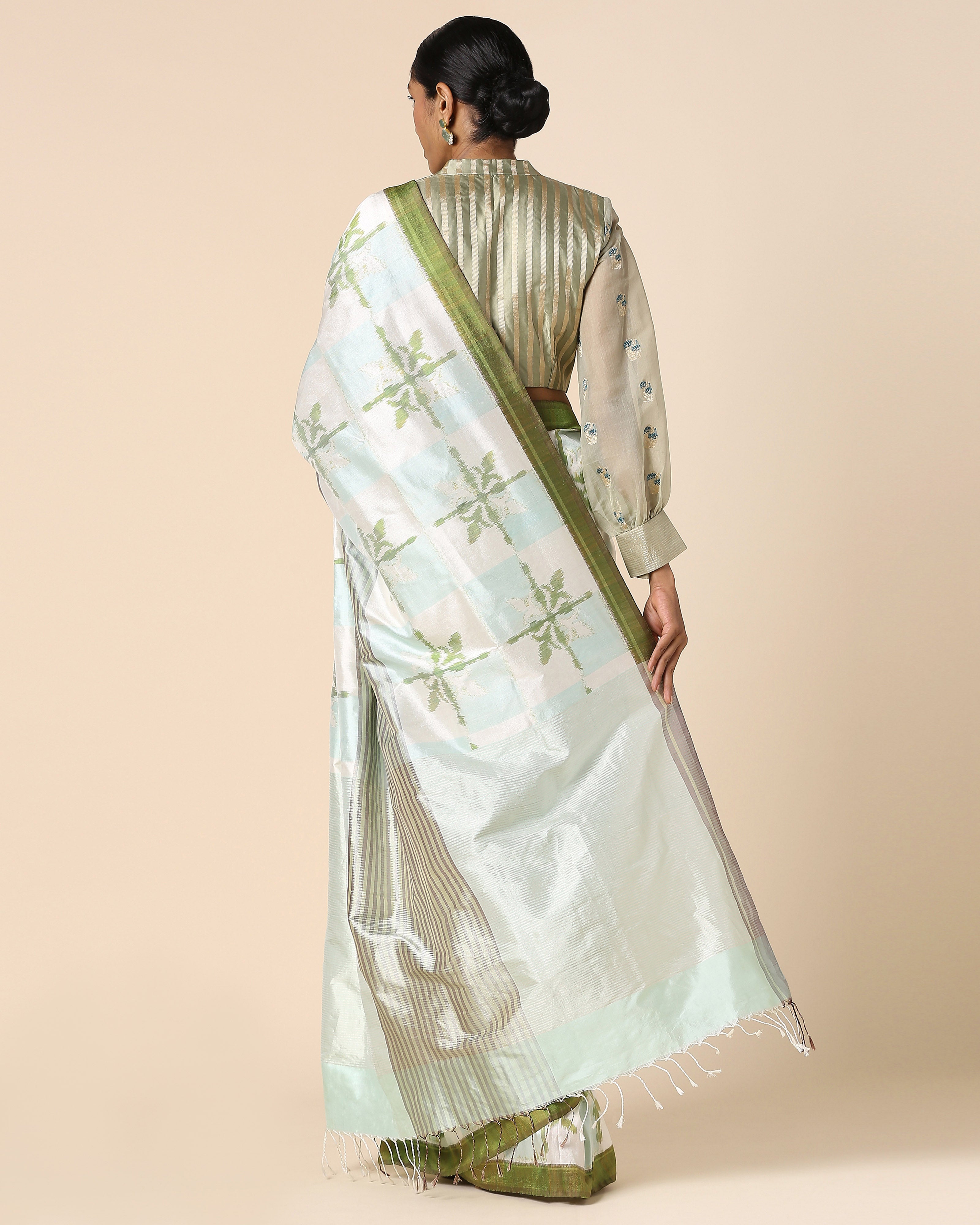 Sayora Pochampally Weft Ikat Silk Saree