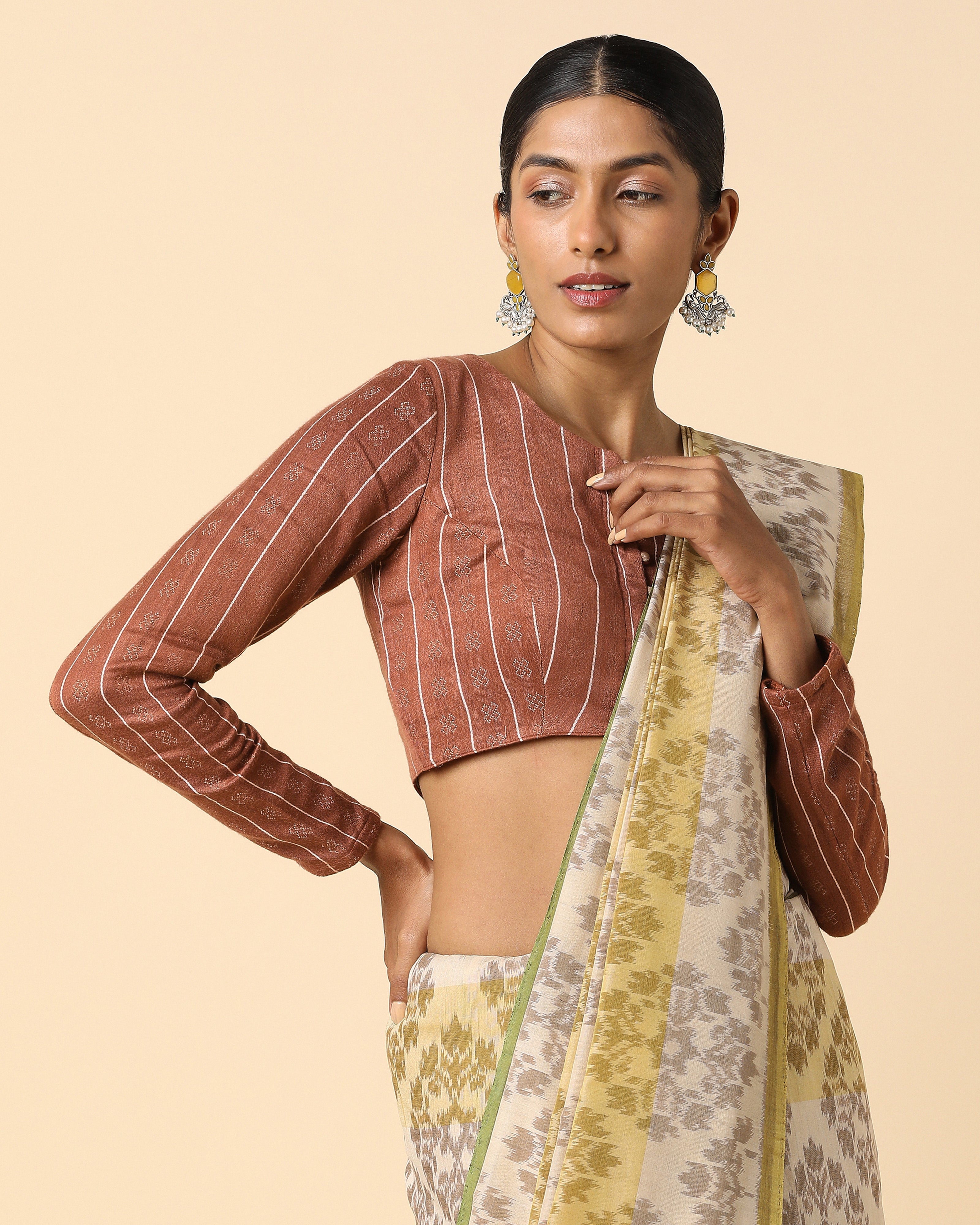 Myaan Pochampally Weft Ikat Cotton Saree