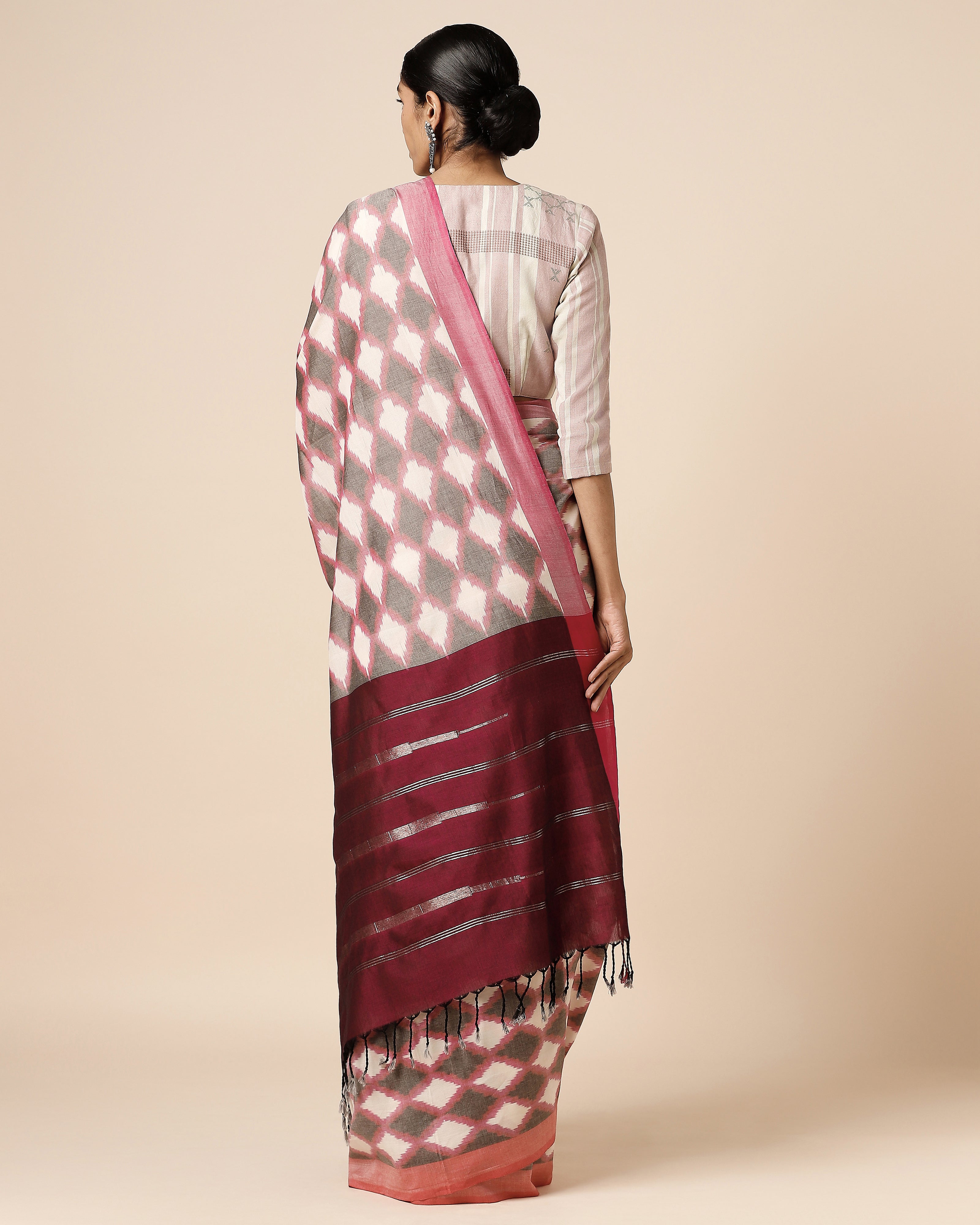Varna Pochampally Warp Ikat Cotton Saree