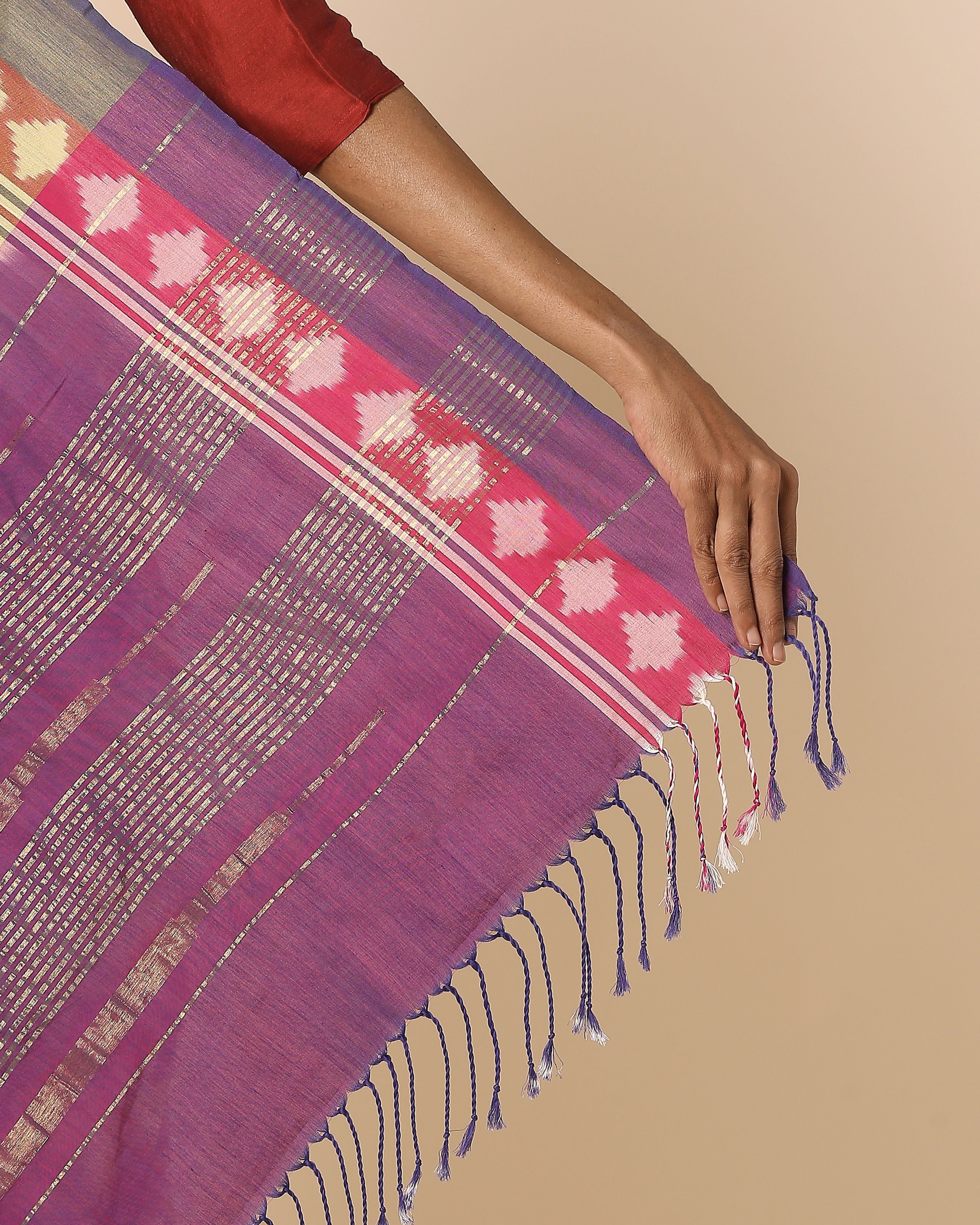 Aadriti Pochampally Warp Ikat Cotton Saree
