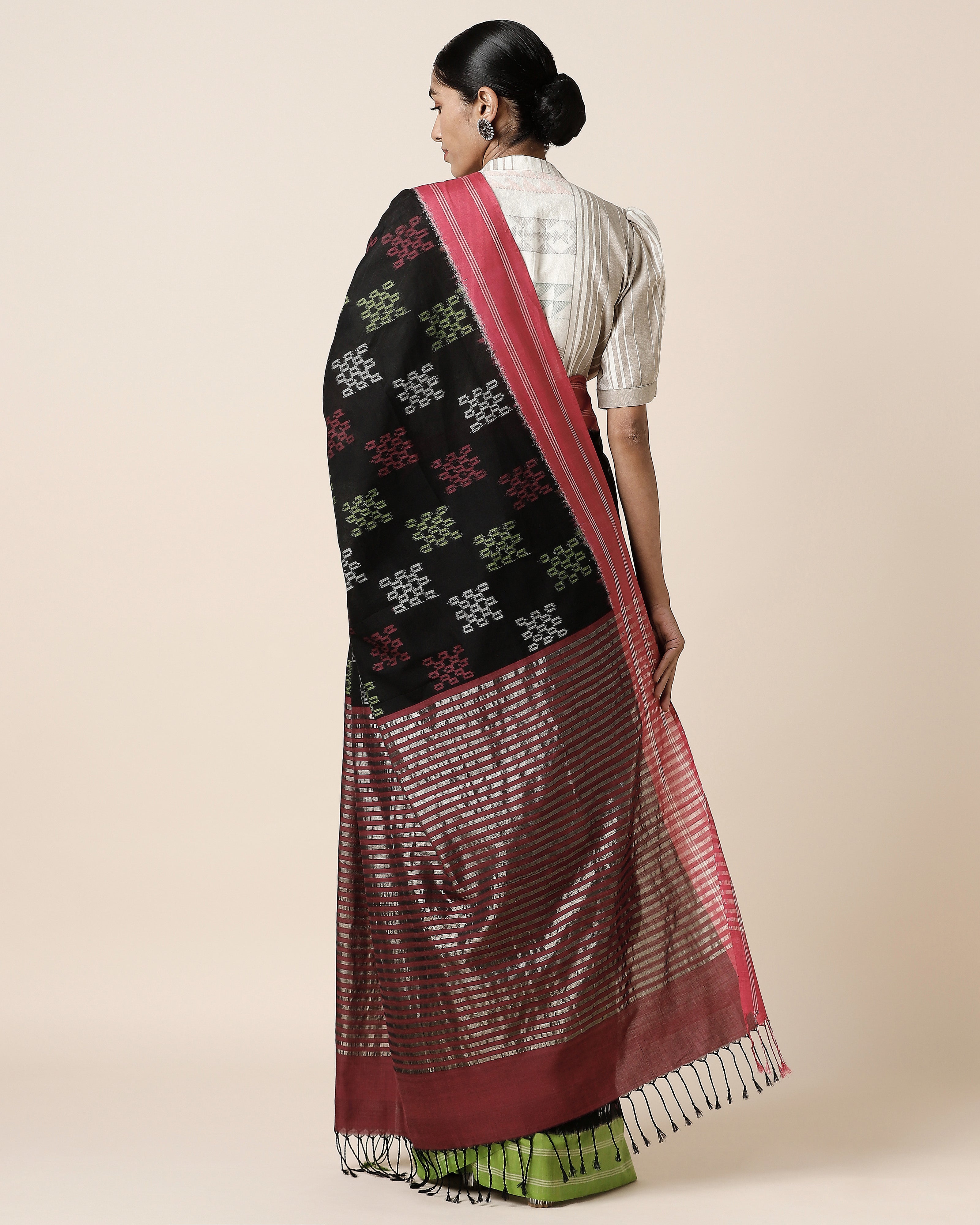 Annya Pochampally Weft Ikat Cotton Saree