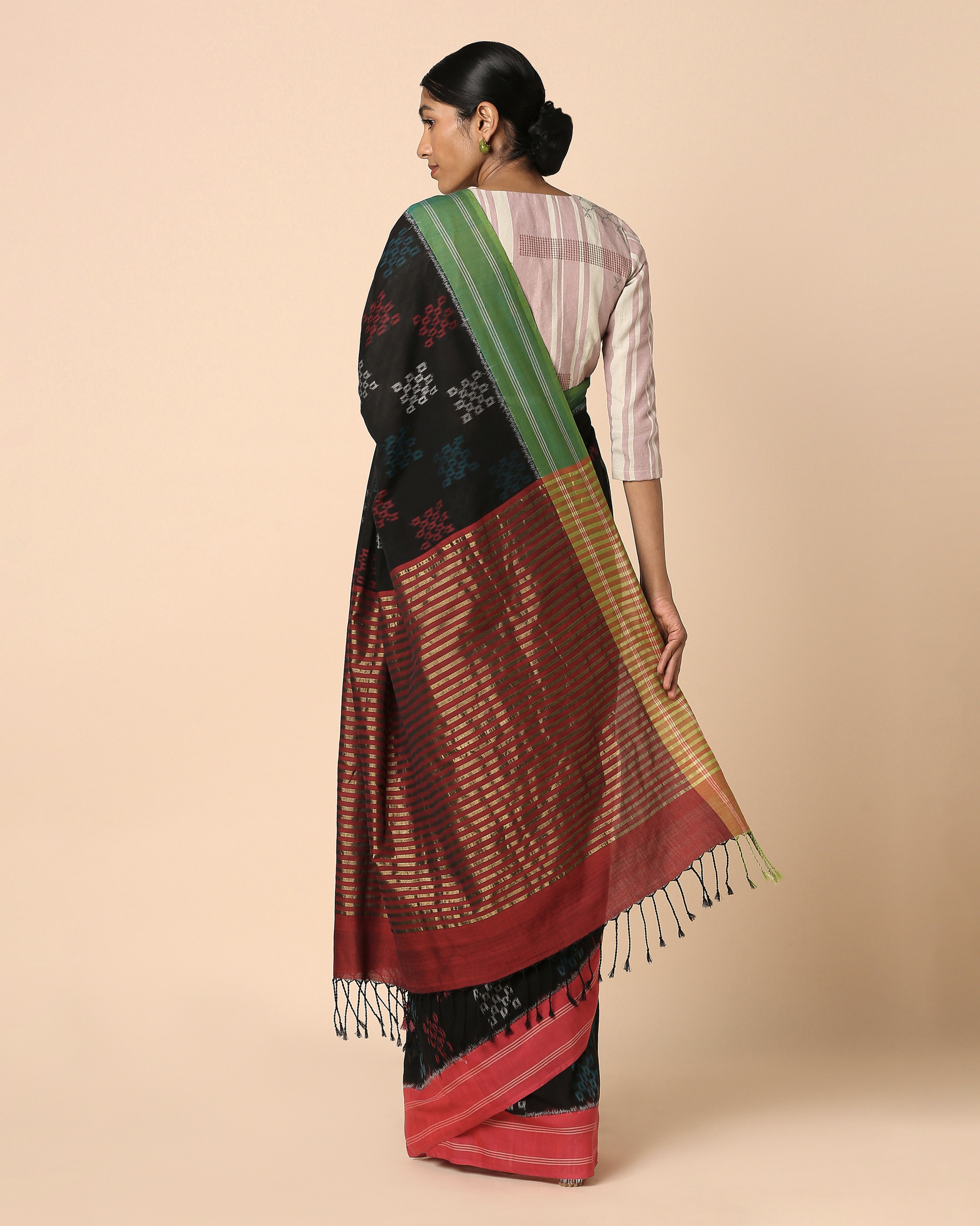 Annya Pochampally Weft Ikat Cotton Saree