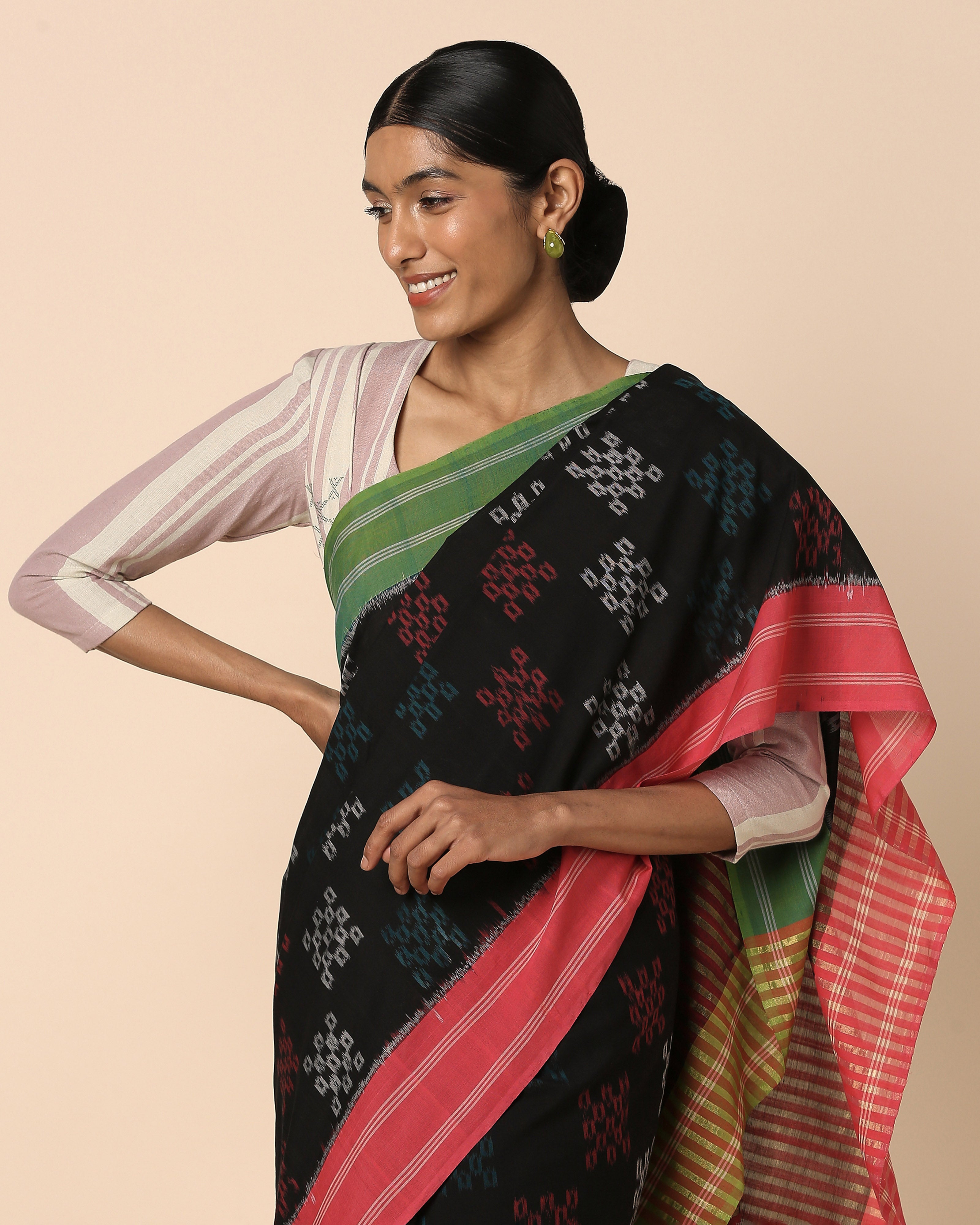 Annya Pochampally Weft Ikat Cotton Saree