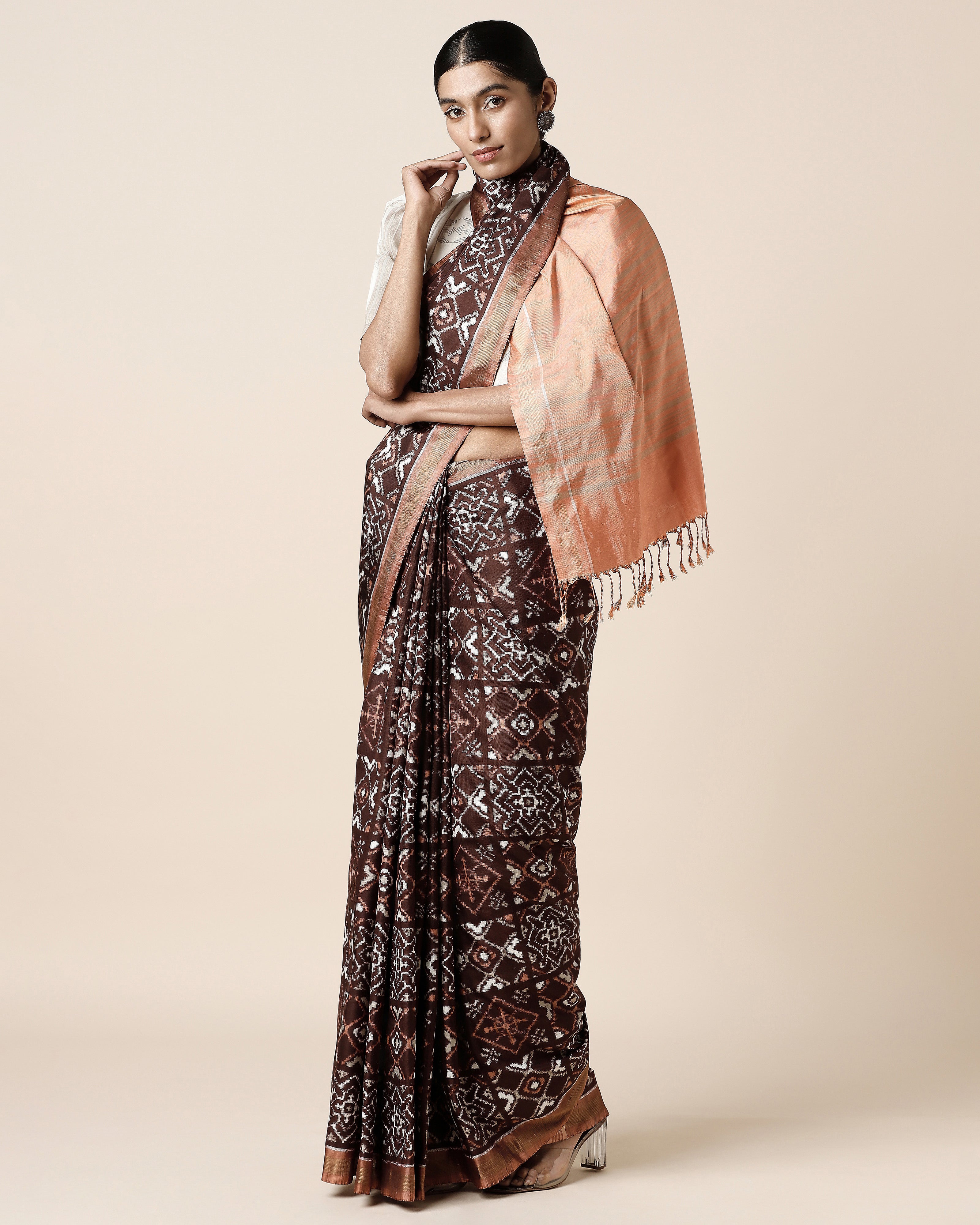 Srinka Pochampally Double Ikat Silk Saree