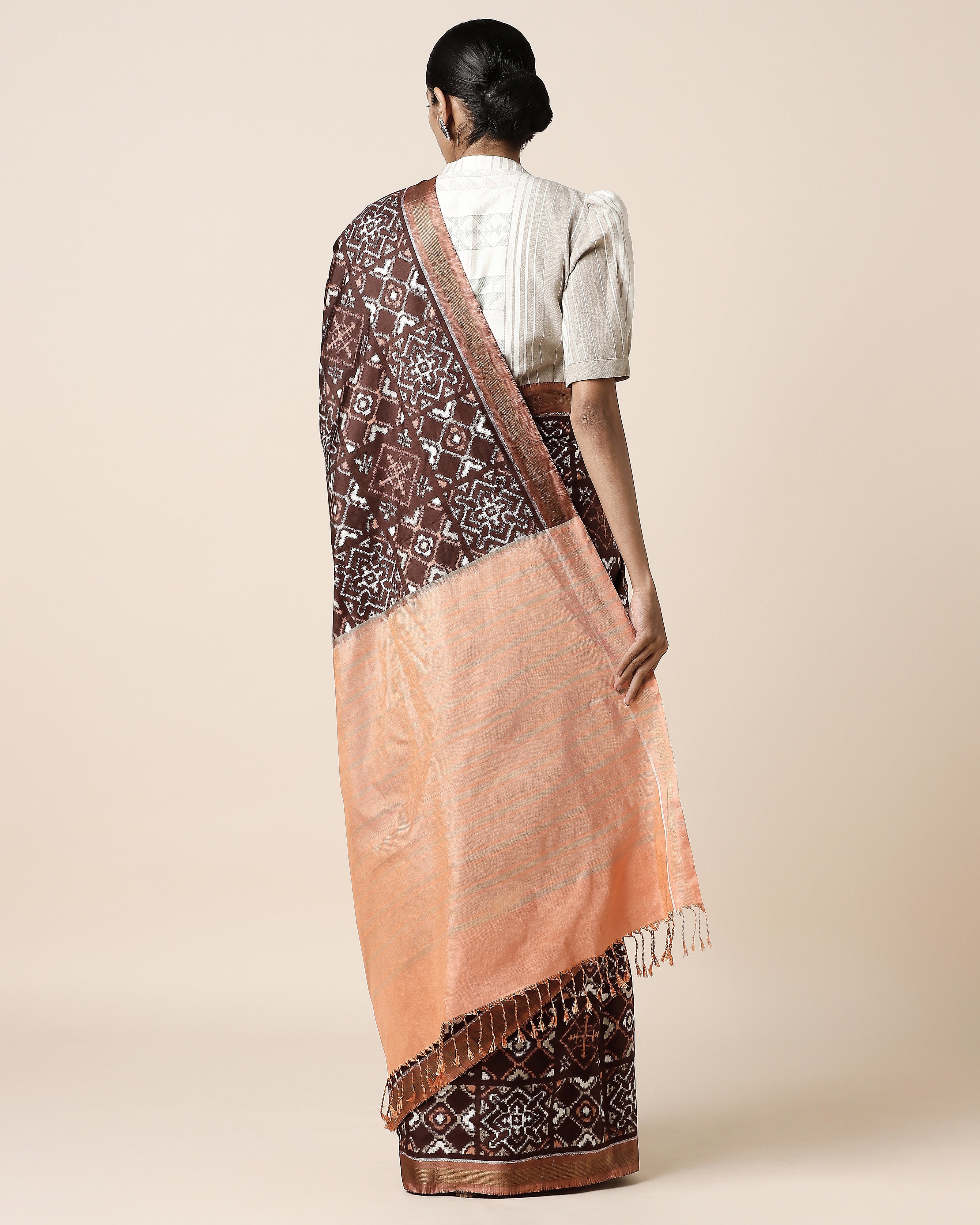 Srinka Pochampally Double Ikat Silk Saree