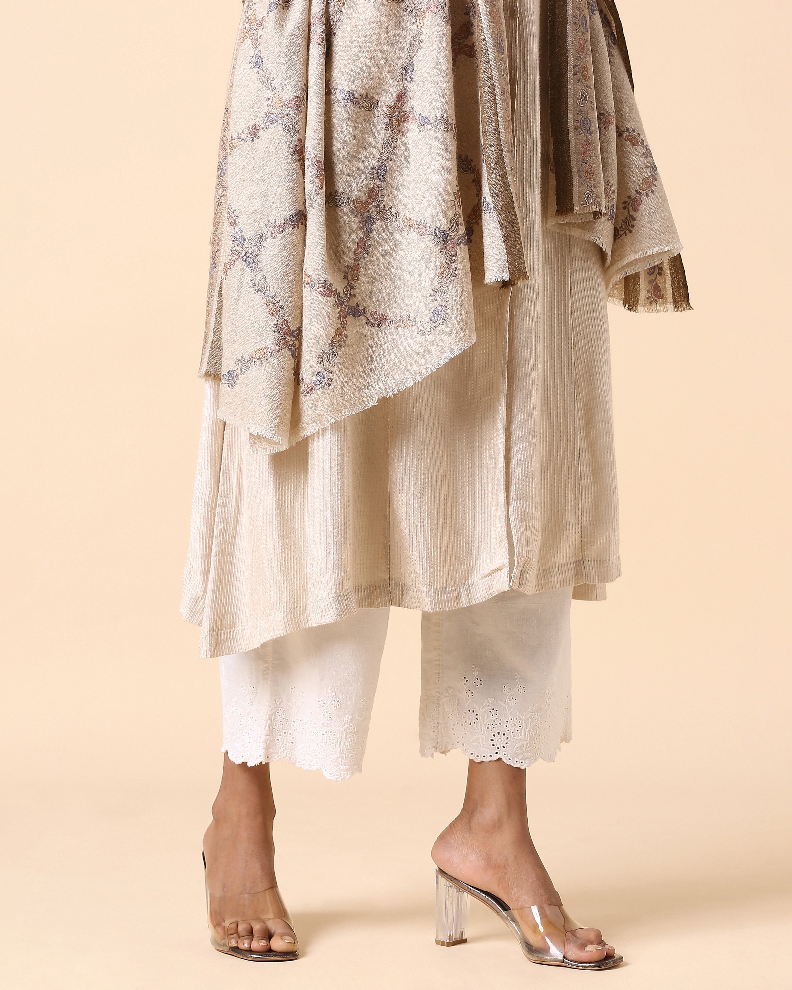 Kainat Kashmir Sozni Embroidery Pashmina Shawl