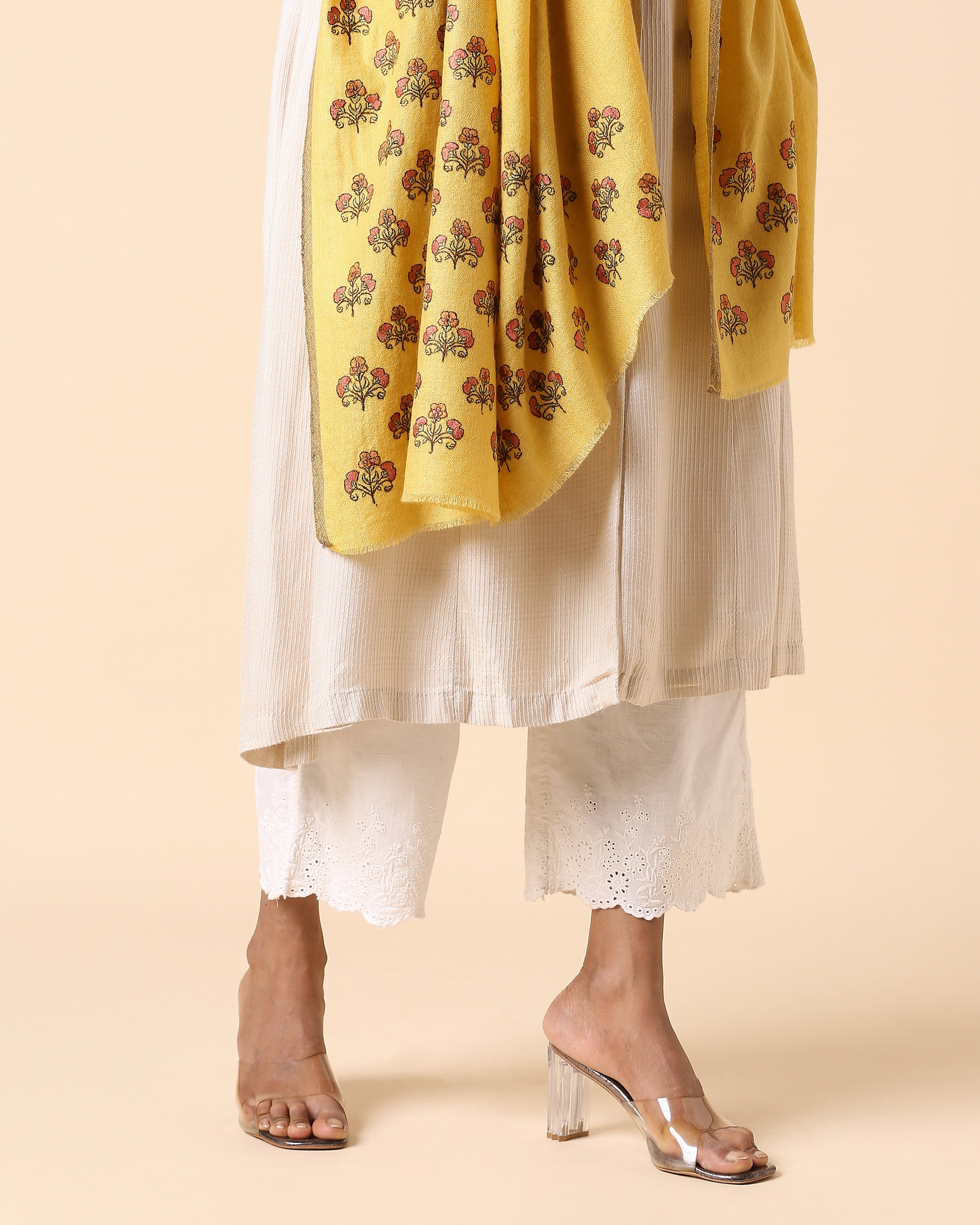 Ruhani Kashmir Sozni Embroidery Pashmina Shawl