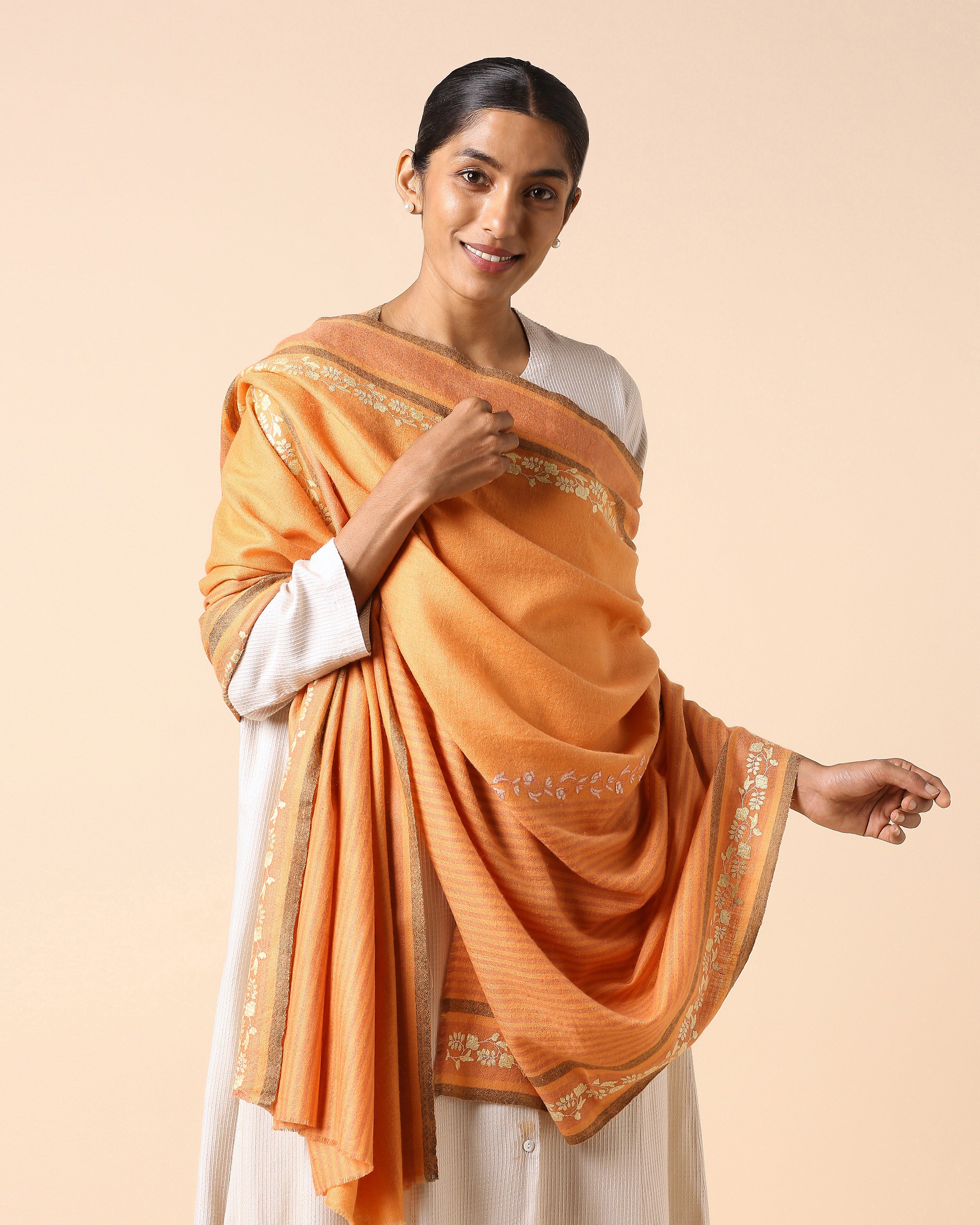 Tahira Kashmir Sozni Embroidery Pashmina Shawl