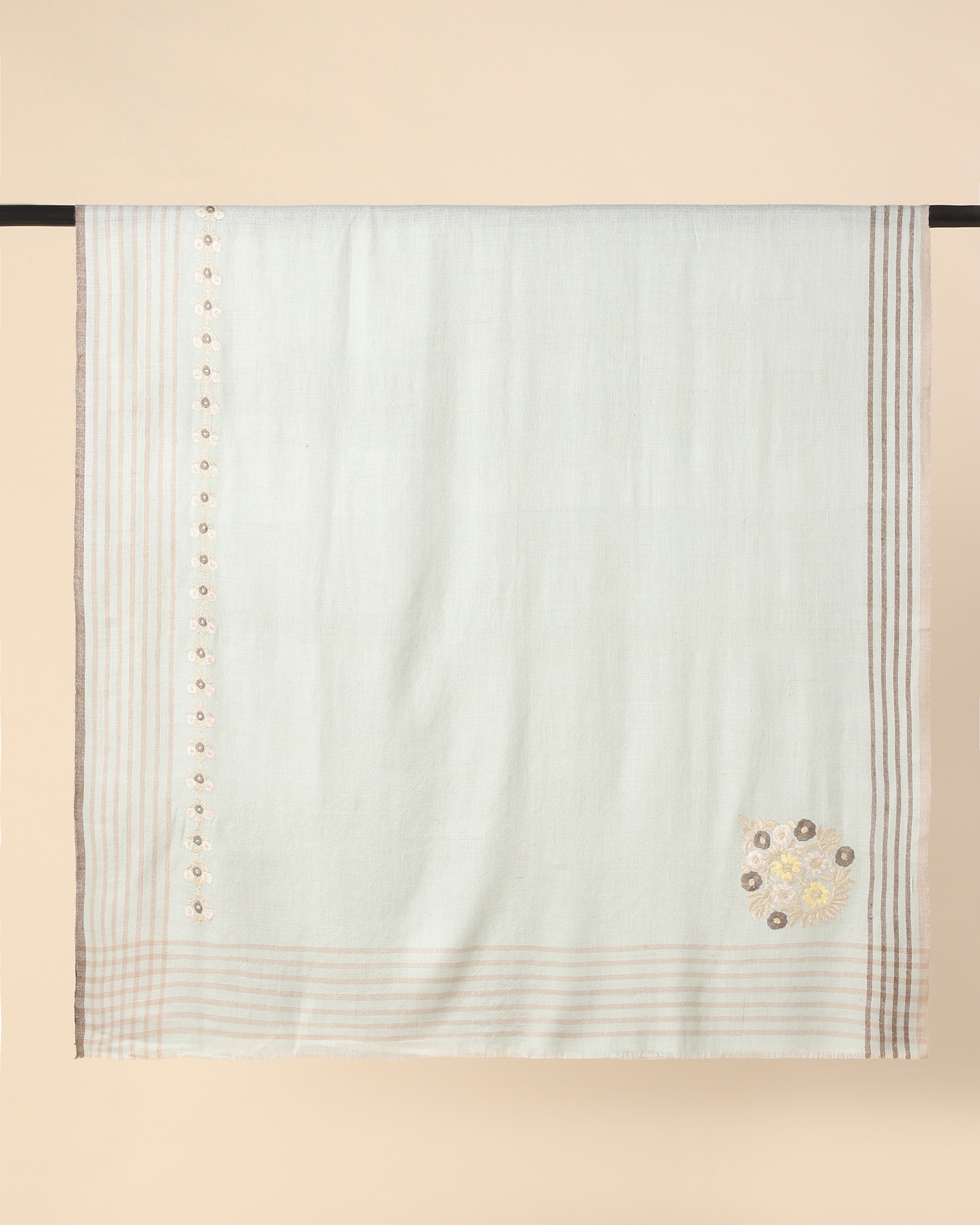 Wahida Kashmir Sozni Embroidery Pashmina Shawl